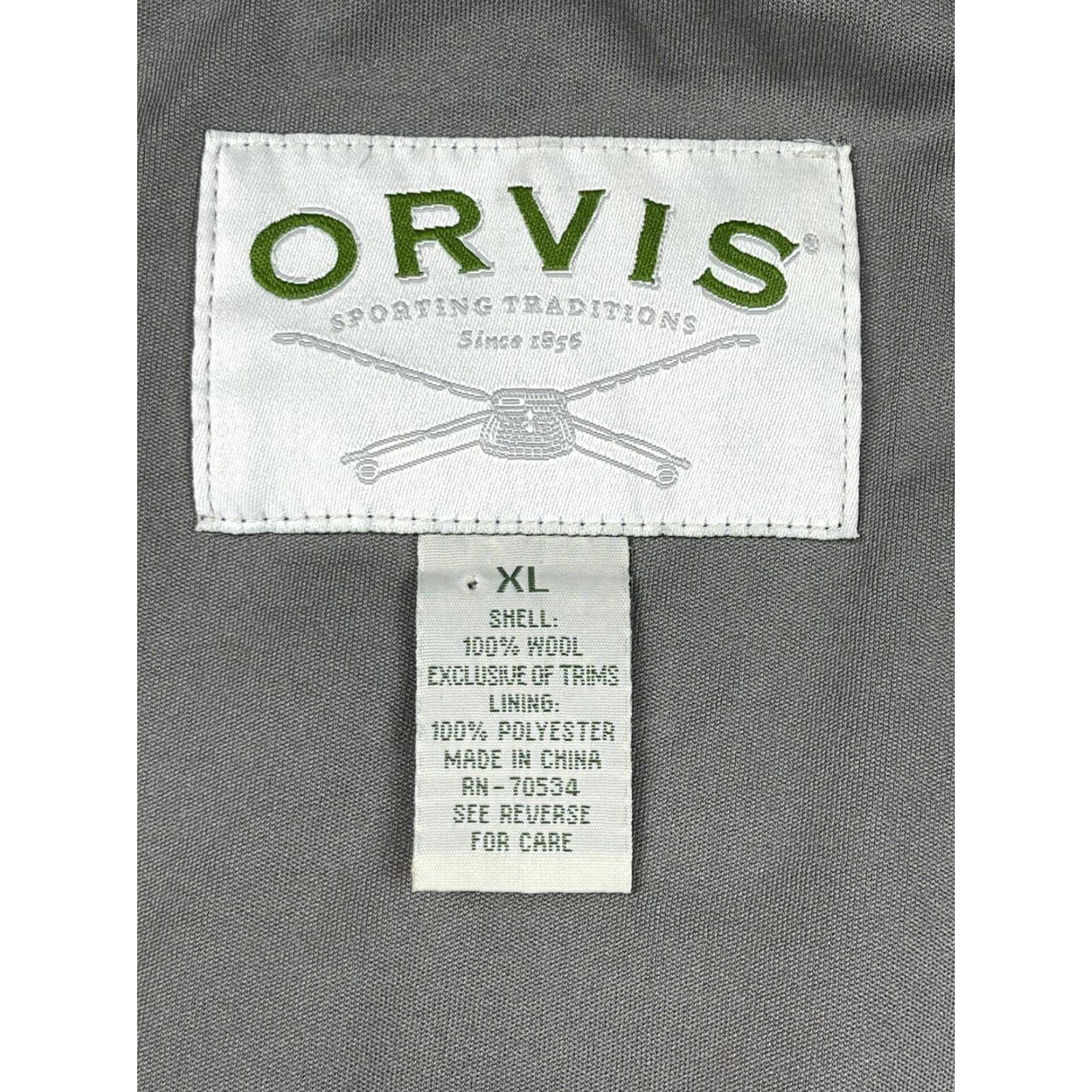 Orvis Orvis Mens Wool Sweater Jacket Full Zip Pockets XL Gray Knit Classic 1960s-2020s Mens Size US XL / EU 56 / 4 - 4 Thumbnail