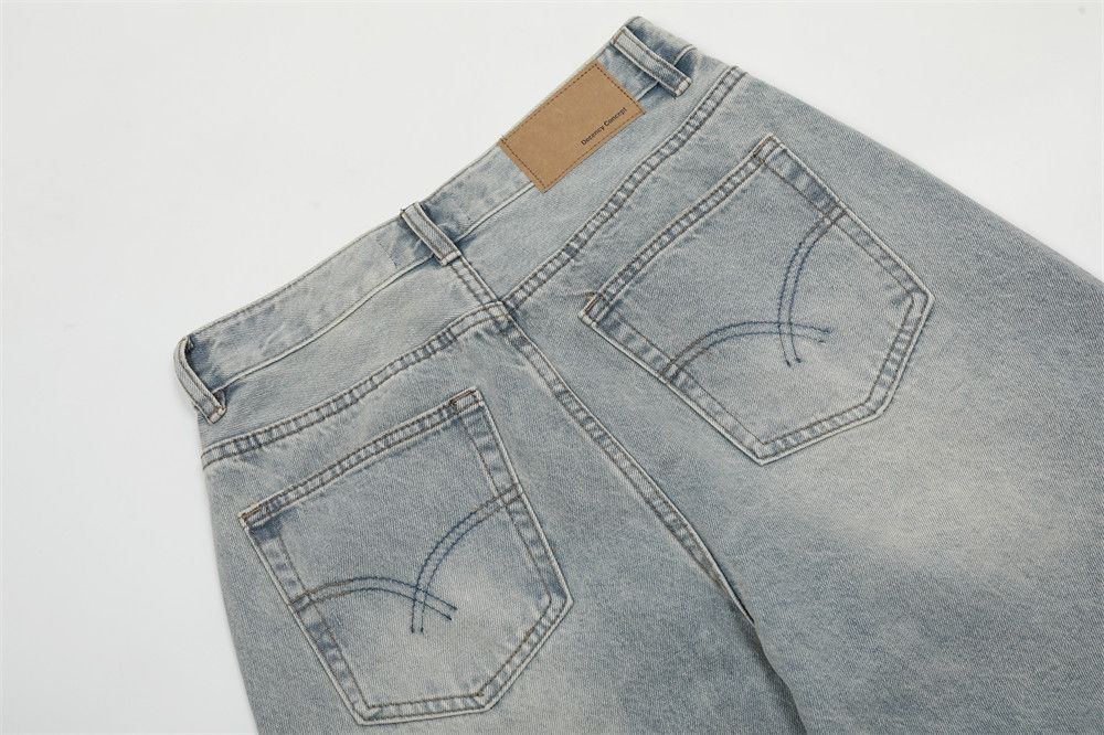 Japanese Brand × Jean American retro washed casual distressed simple jeans Size US 32 / EU 48 - 6 Thumbnail