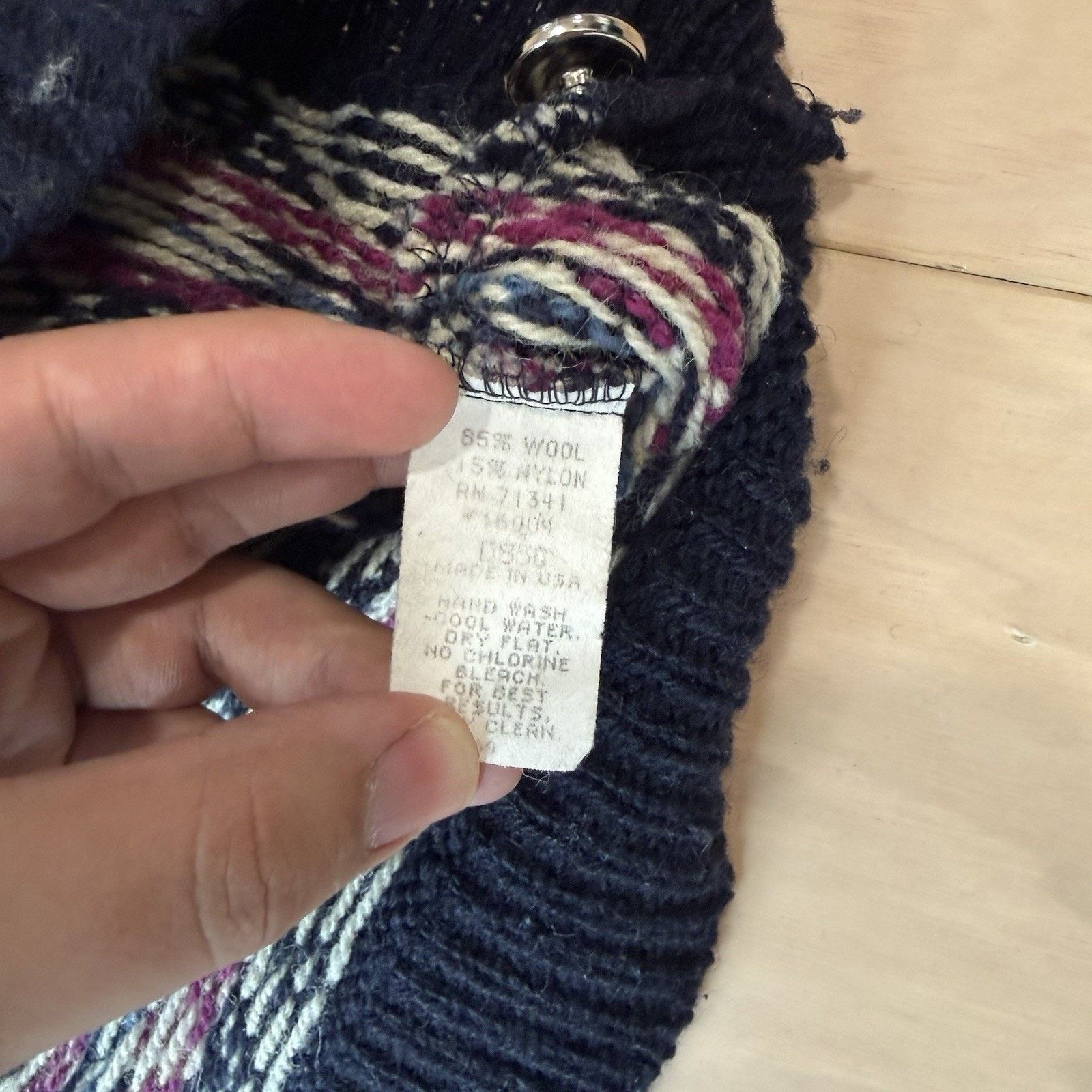 L.L. Bean Vintage LL Bean Nordic Sweater Women's Medium Blue Wool Size M / US 6-8 / IT 42-44 - 8 Thumbnail