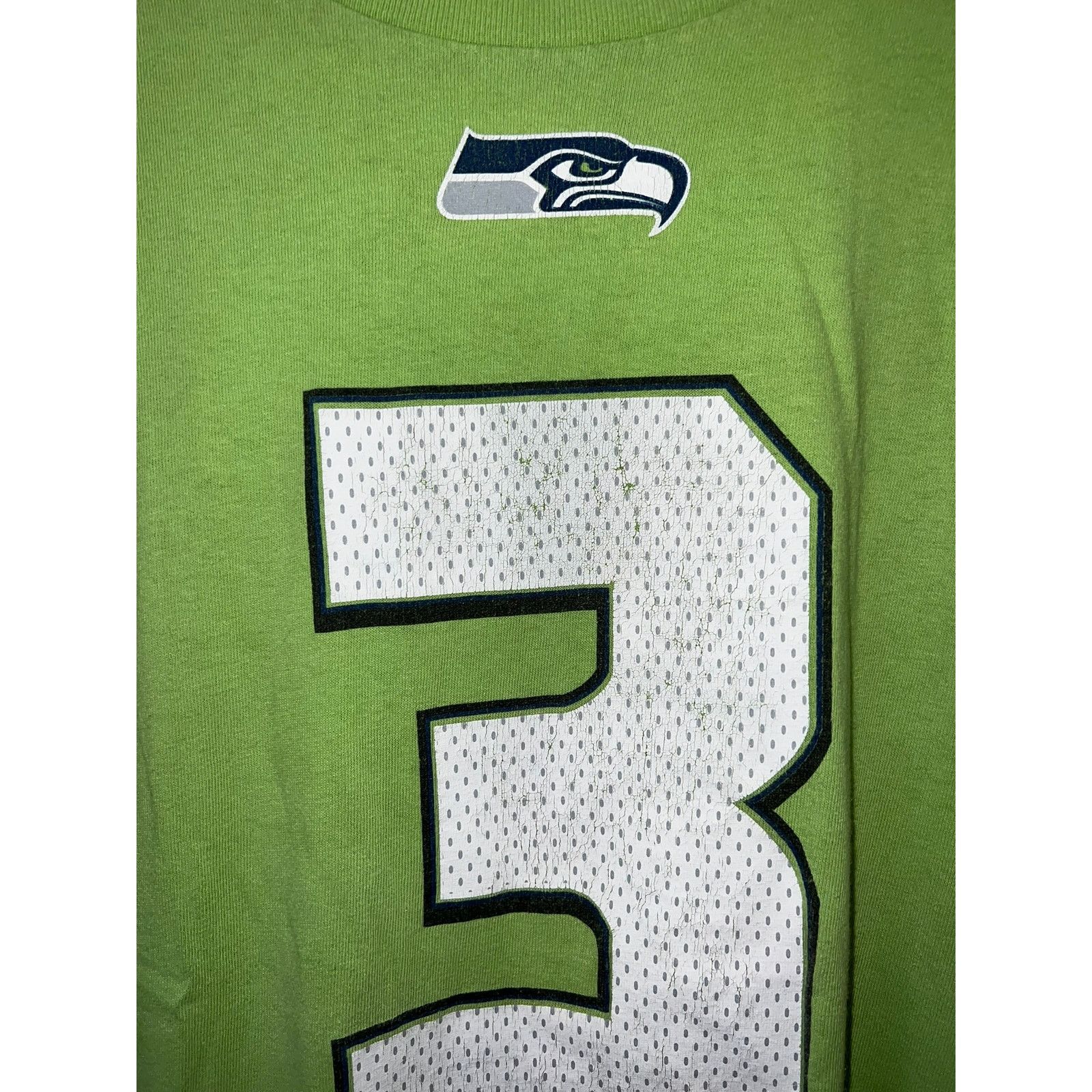 NFL Seattle Seahawks Russell Wilson Shirt #3 Player NFL Tee 2XL Size US XXL / EU 58 / 5 - 3 Thumbnail