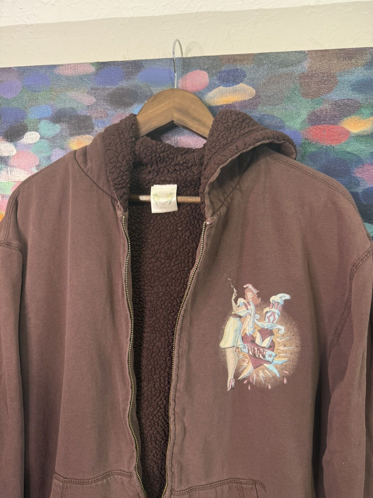 Other faded brown distressed zip up hoodie tattoo nurse graphic Size US L / EU 52-54 / 3 - 2 Thumbnail