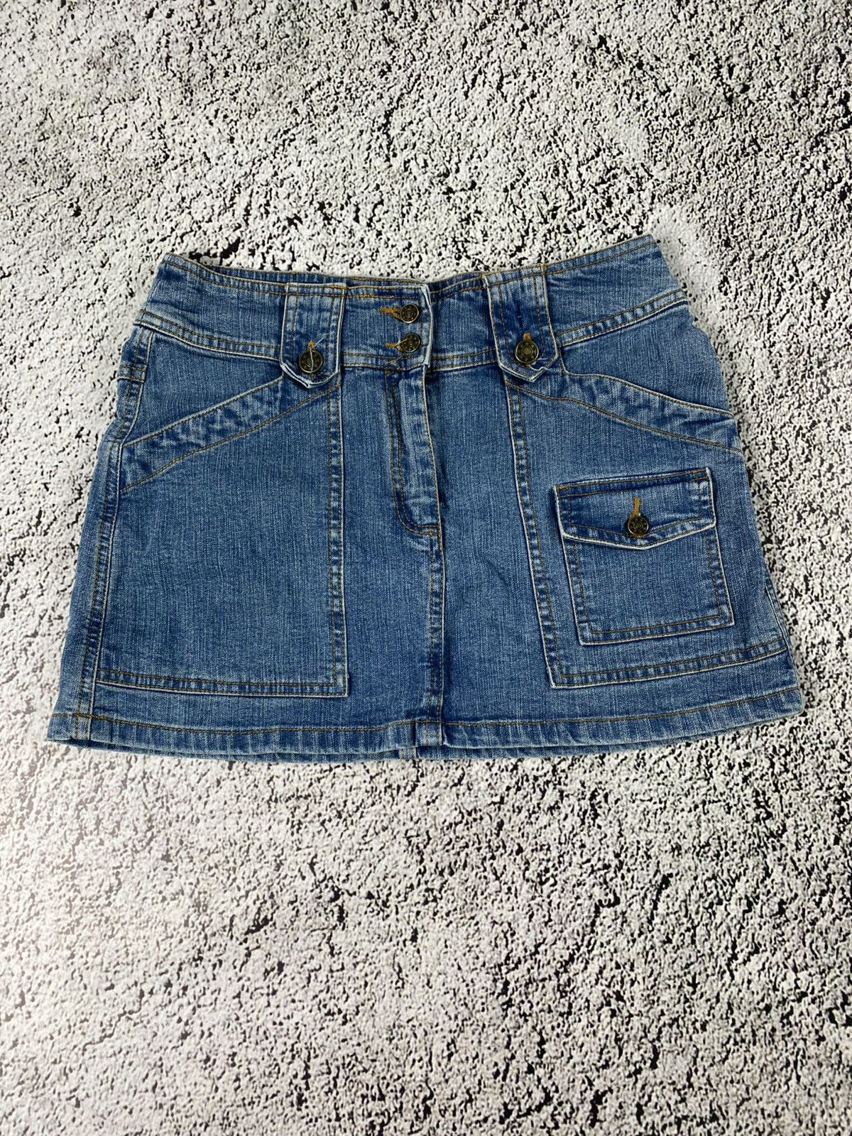 Vintage Vintage Y2K faded cargo mini skirts 00s juicy style Size 28" / US 6 / IT 42 - 1 Thumbnail