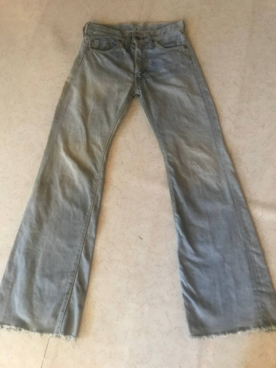 If Six Was Nine × Vintage Vintage 70s Bigstone Flared Washed Denim Size US 28 / EU 44 - 2 Thumbnail