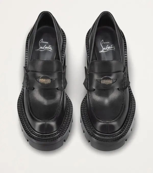Christian Louboutin o1s1wg110426 Leather Penny Loafers in Black Size US 6 / IT 36 - 1 Thumbnail