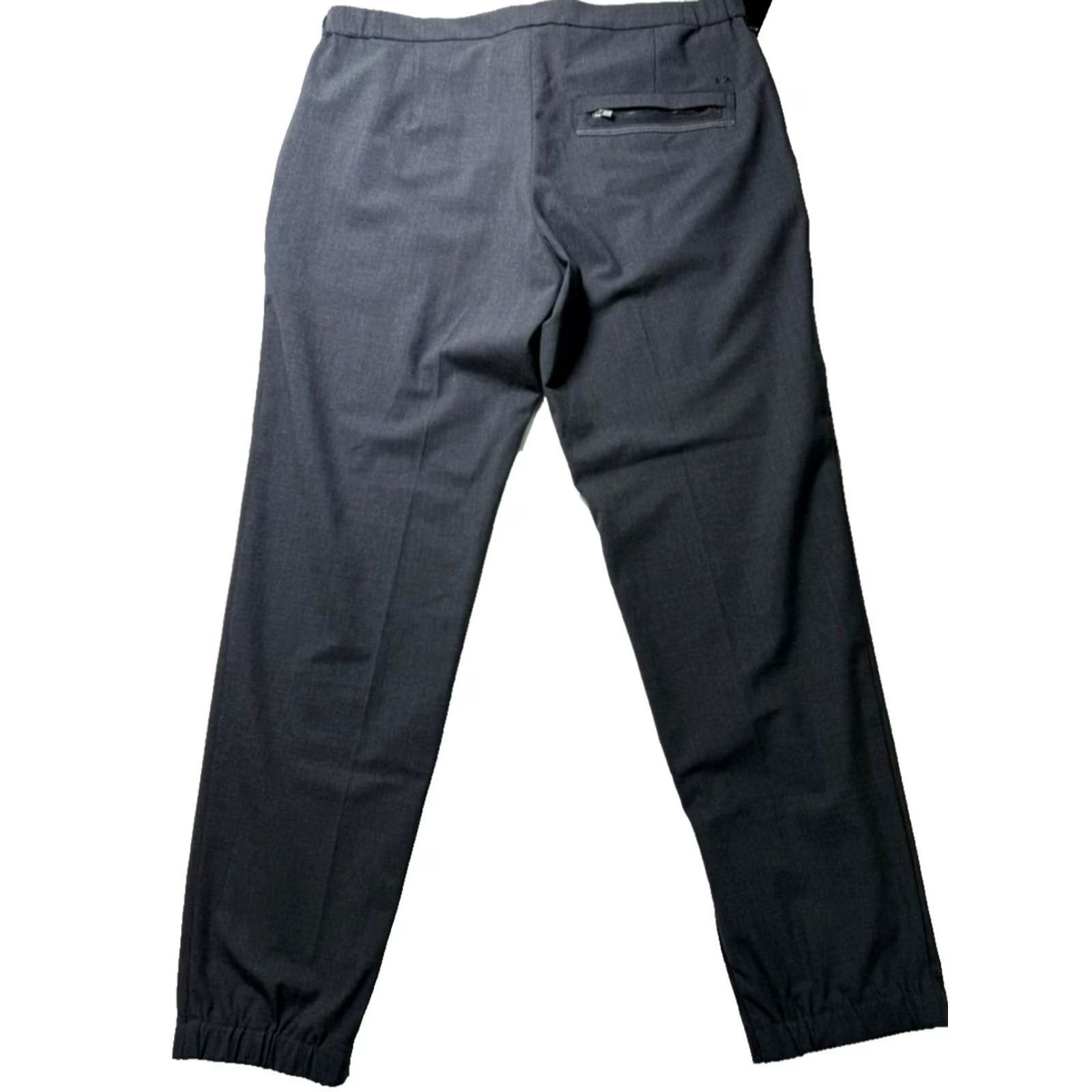 Emporio Armani Emporio Armani Men's Gray Tailored Pants Slim Fit Zip Ankle | Size 54 | Wool Front Flat Front Dress Pants Gray 34 in Inseam 32 in Regular Mens Size US 38 / EU 54 - 3 Thumbnail