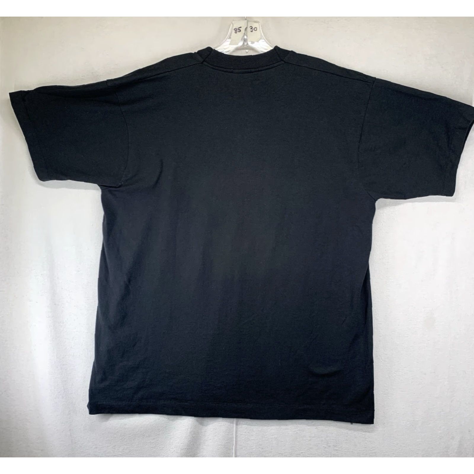 Fruit Of The Loom VINTAGE 90s Military T-Shirt XL Black Cotton Blend Short Sleeve Crew Neck Unisex America Iron On Logo Size US XL / EU 56 / 4 - 3 Thumbnail