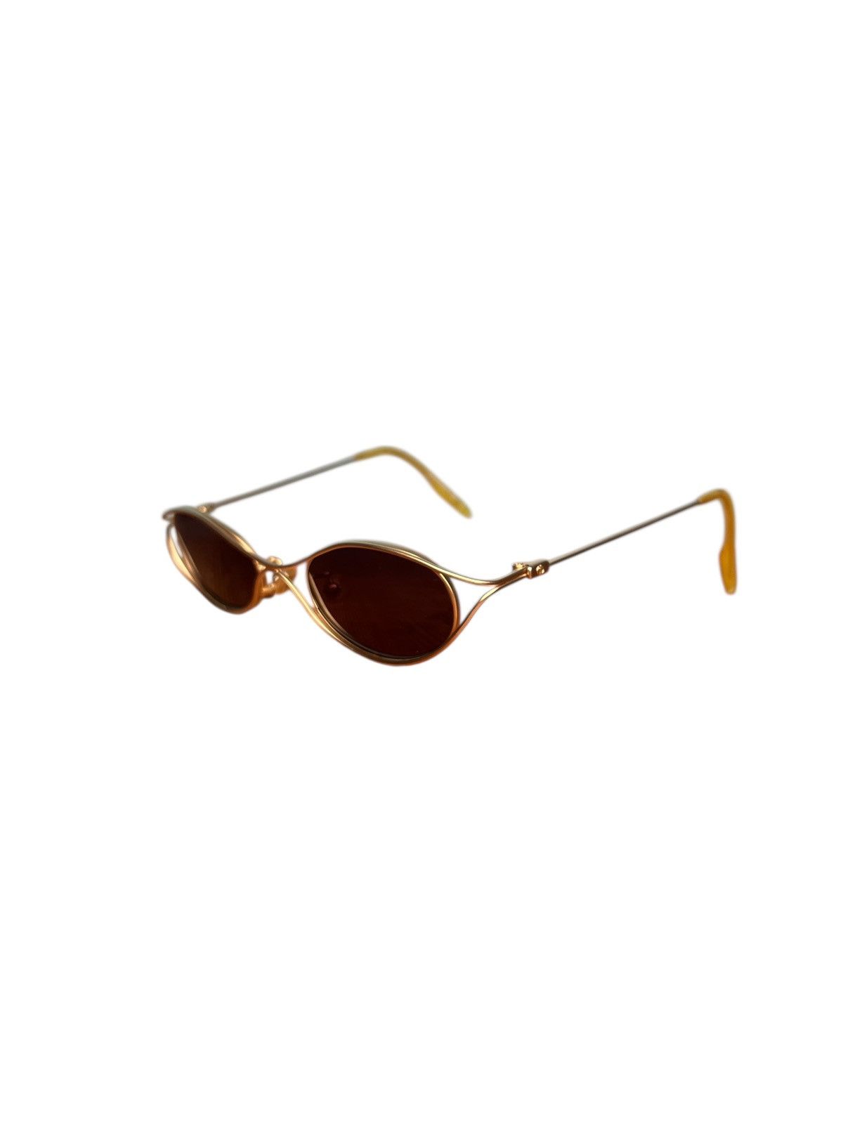 ALAIN DELON Vintage Alain Delon 3405 Gold Oval Cat-Eye Sunglasses Size ONE SIZE - 2 Thumbnail