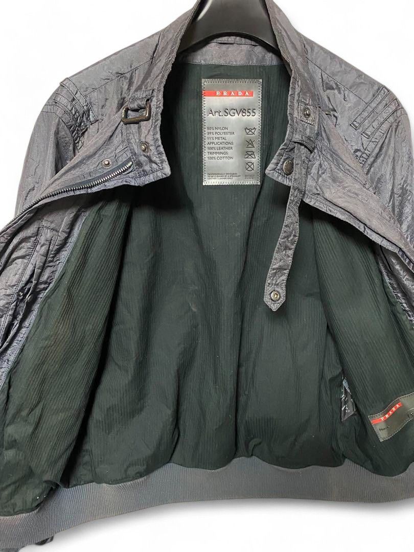 Prada Prada Sport - L Vintage SS06 Gray Black Nylon Leather Size US L / EU 52-54 / 3 - 7 Thumbnail