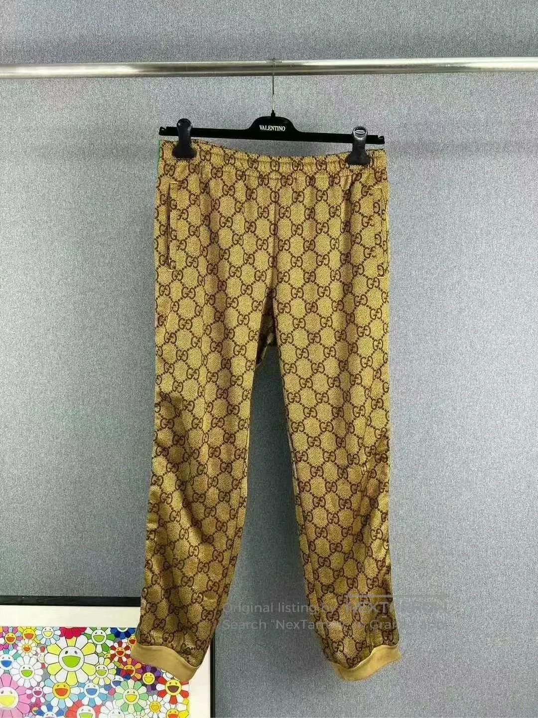 Gucci gucci logo long pants in beige. Size 30" / US 8 / IT 44 - 1 Thumbnail