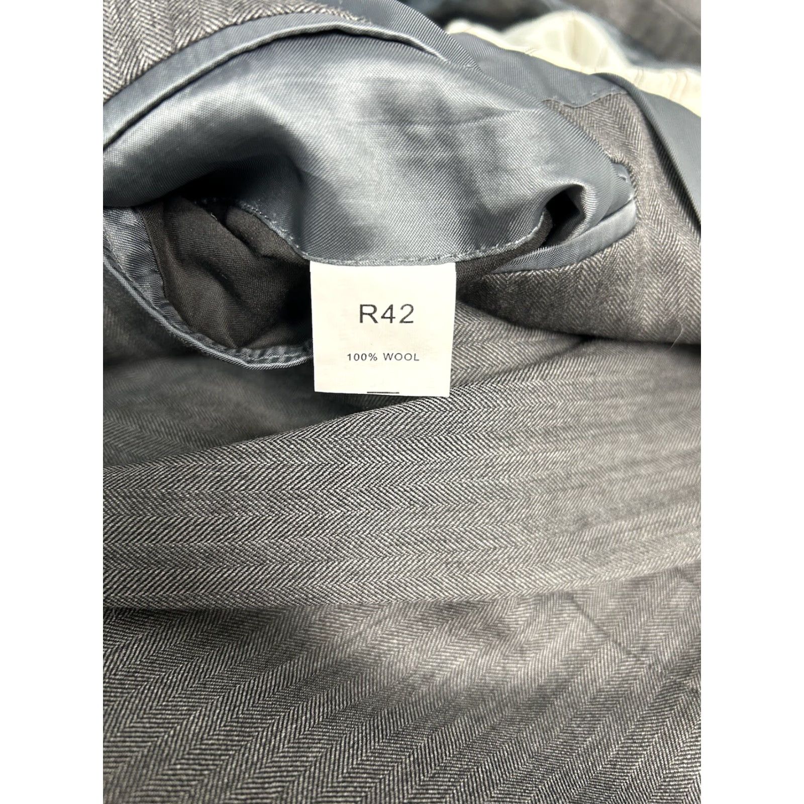 Jos. A. Bank Jos. A. Bank Signature Collection Blazer 2 Button Single-Breasted Notch Lapel Wool Gray 42R Mens Size 42R - 4 Thumbnail