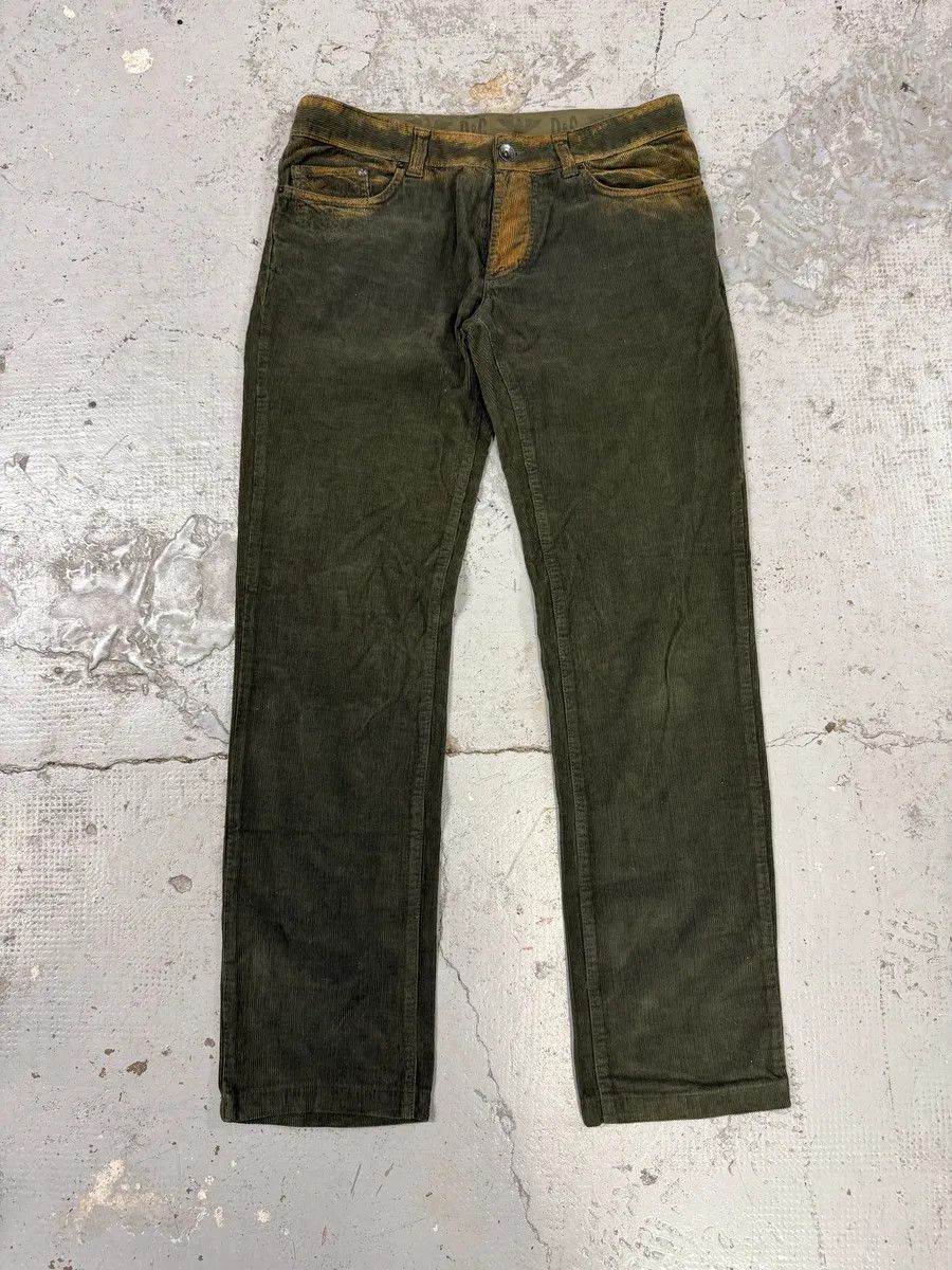 Dolce & Gabbana AW2006 Dolce & Gabbana Green Velvet Pants Size US 32 / EU 48 - 1 Thumbnail