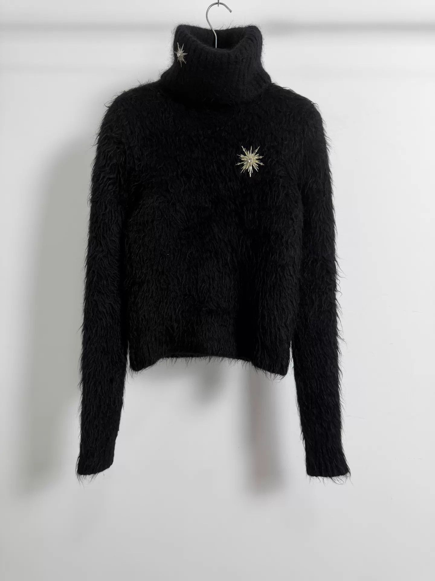 Saint Laurent Paris SLP 17FW Black High Neck Mohair XS Sweater Size US XS / EU 42 / 0 - 1 Thumbnail