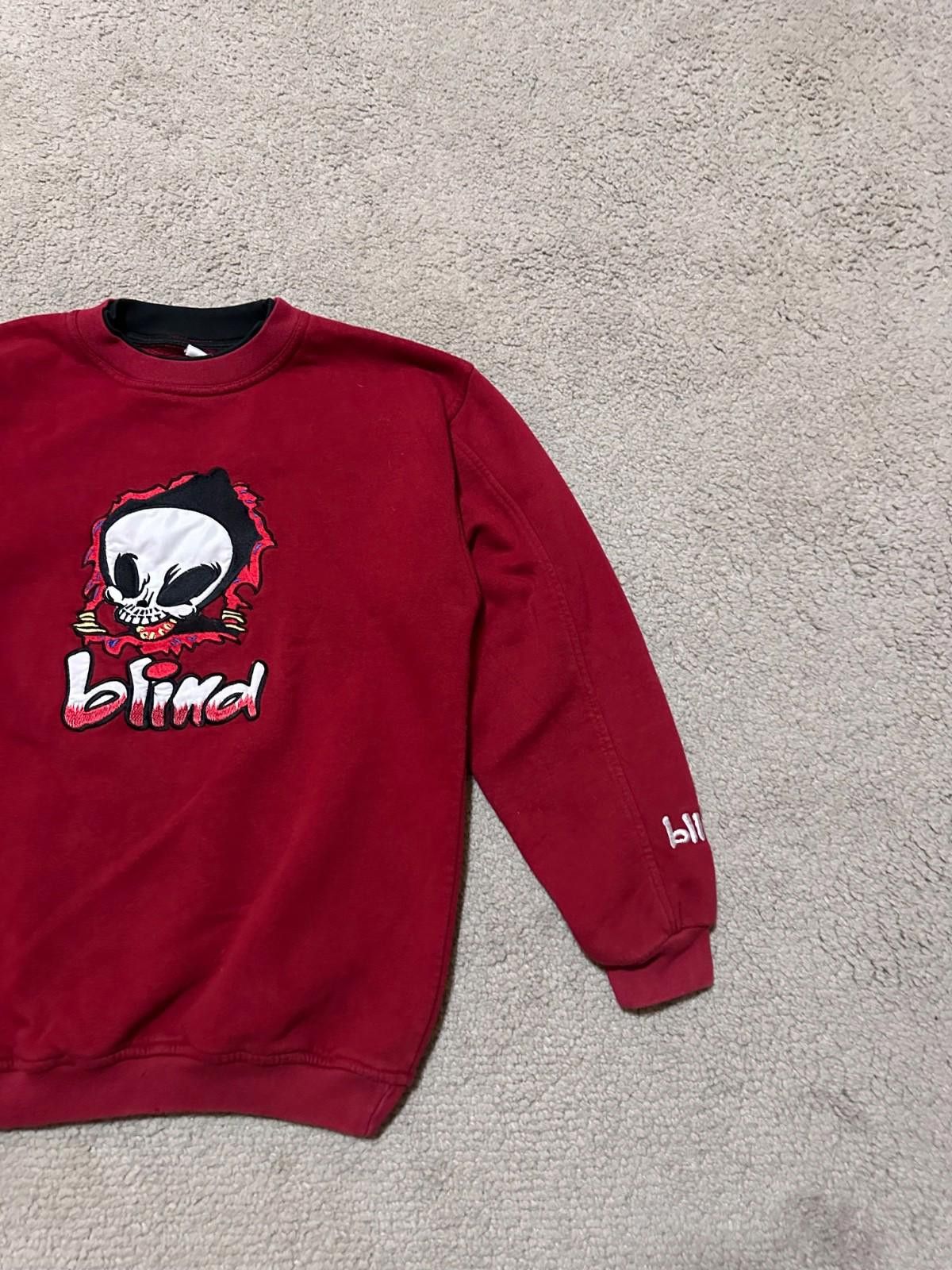 Blind Skateboards Vintage 90s Blind Skateboards Reaper Sweatshirt Sz S Size US S / EU 44-46 / 1 - 4 Thumbnail