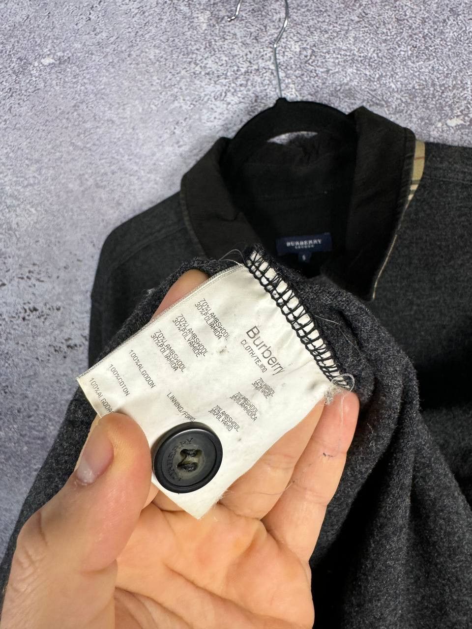 Burberry × Vintage BURBERRY Jacket Men's Lambswool Flannel Unlined Overshirt Size US L / EU 52-54 / 3 - 11 Thumbnail