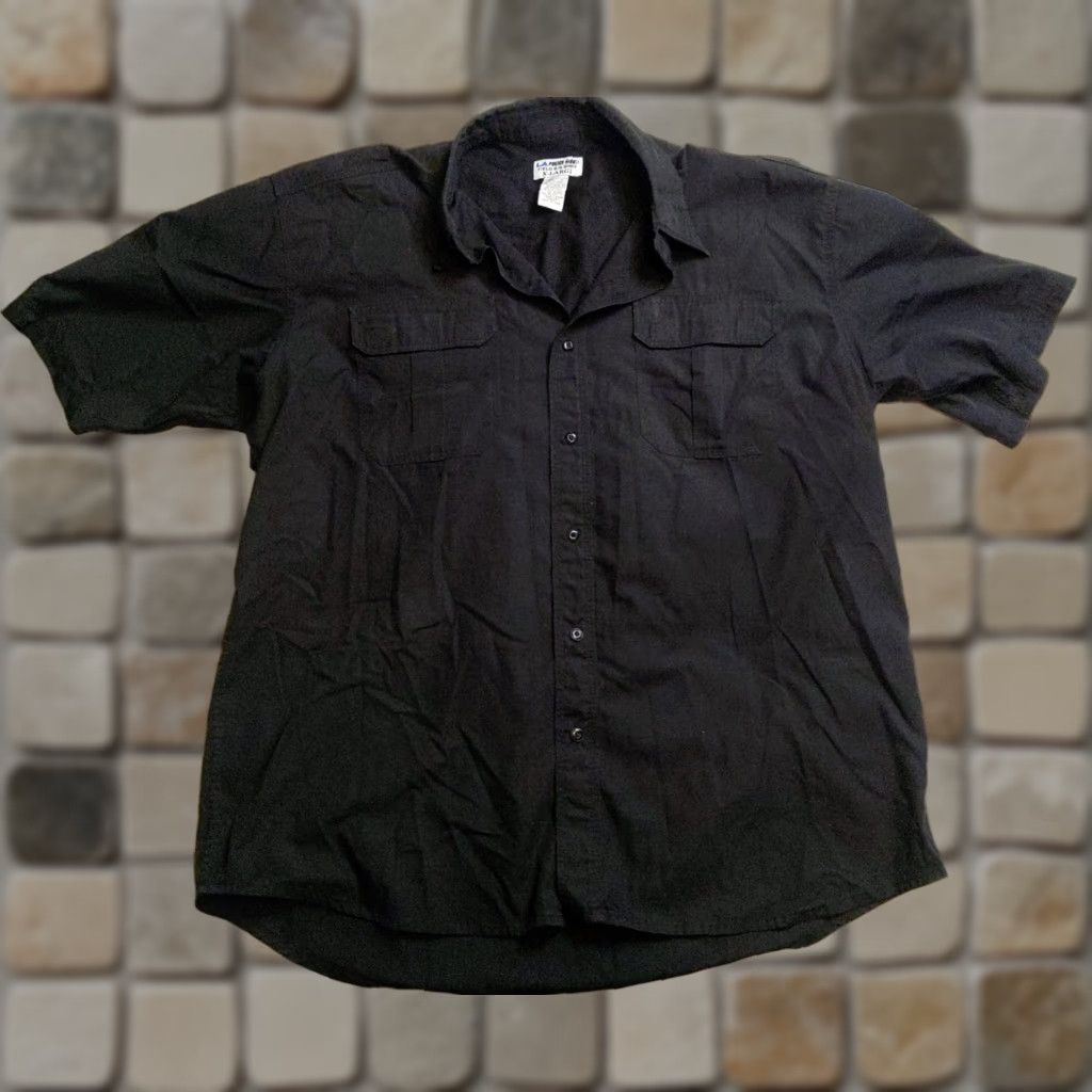 Vintage VINTAGE LA Police Gear Short Sleeve Button-Up Tactical Field Shirt Mens XL Black Size US XL / EU 56 / 4 - 1 Thumbnail