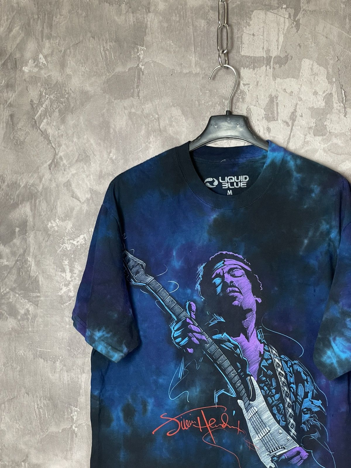 Band Tees × Liquid Blue × Vintage Jimmy Hendrix Liquid Blue Graphic T Shirt 2007 Psychedelic Size US M / EU 48-50 / 2 - 3 Thumbnail