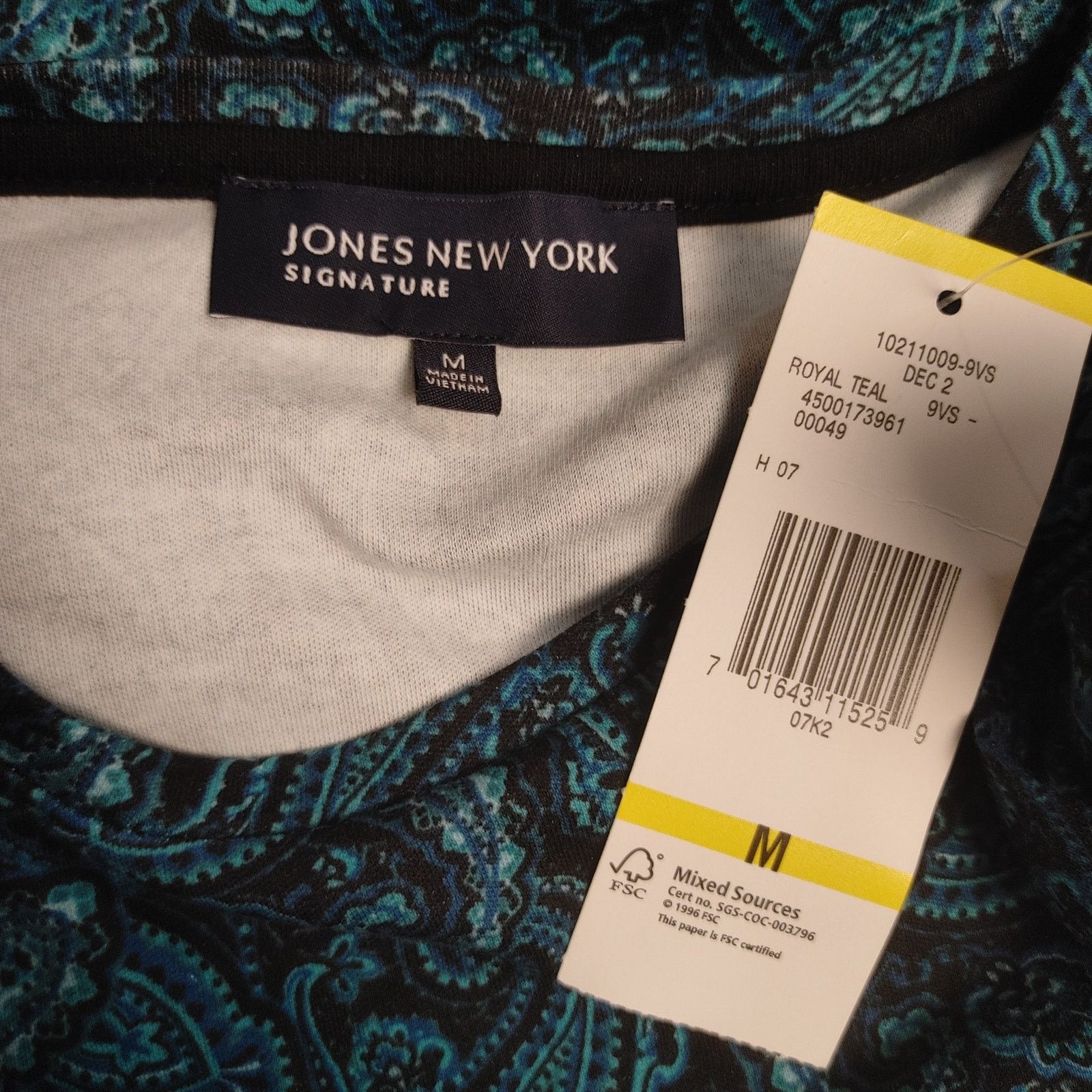 Jones New York Jones New York Women M Green Paisley Pattern Sweater Size M / US 6-8 / IT 42-44 - 3 Thumbnail