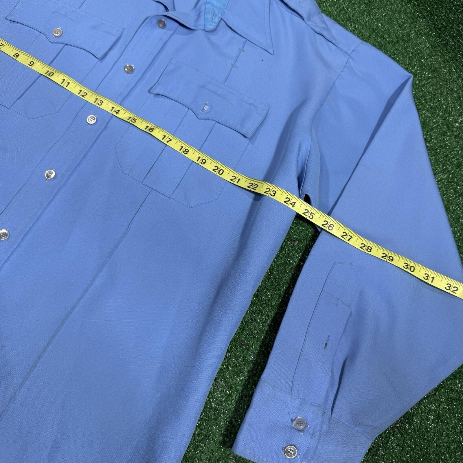 Other Vintage 70s 80s Blue Uniform Work Shirt XL Workwear Size ONE SIZE - 5 Thumbnail