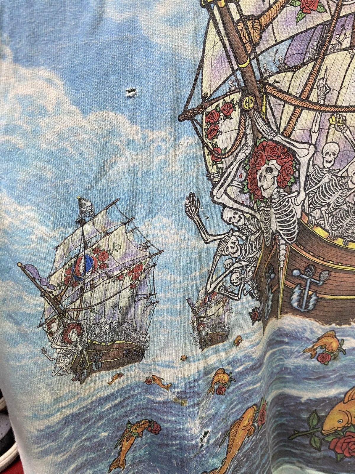 Band Tees 90’s Vintage Grateful Dead Liquid Blue Band Tee Shirt Large Size US L / EU 52-54 / 3 - 10 Thumbnail