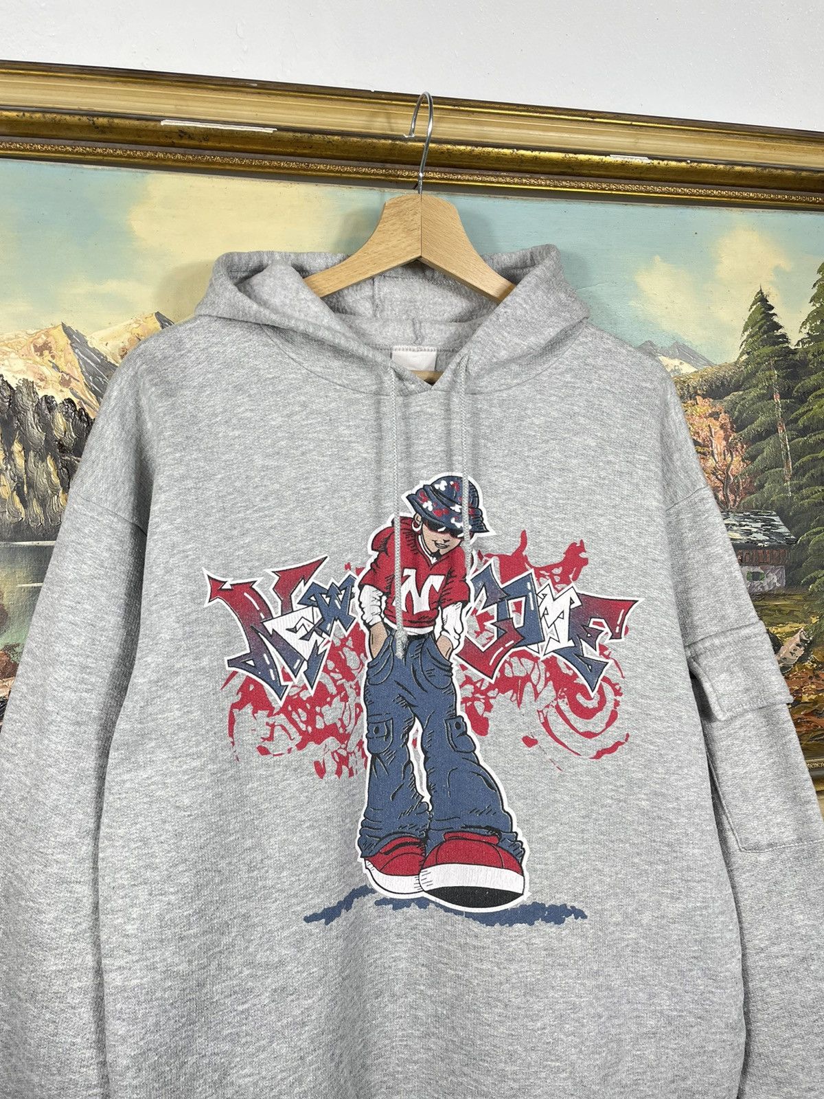 Ecko Unltd. Grey retro 00s baggy Loose boxy hoodie JNCO vibe hiphop rap Size US M / EU 48-50 / 2 - 4 Thumbnail