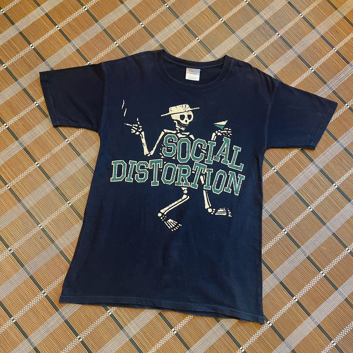VTG 00’s Social Distortion Skeleton Green 🚬💀🎩🍷