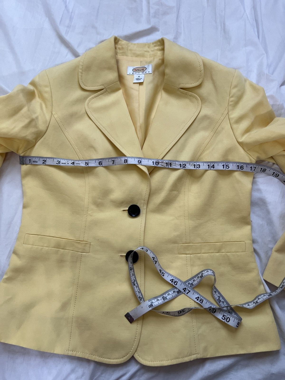 Talbots Talbots Soft Yellow Two-Button Tailored Blazer Size S / US 4 / IT 40 - 8 Thumbnail