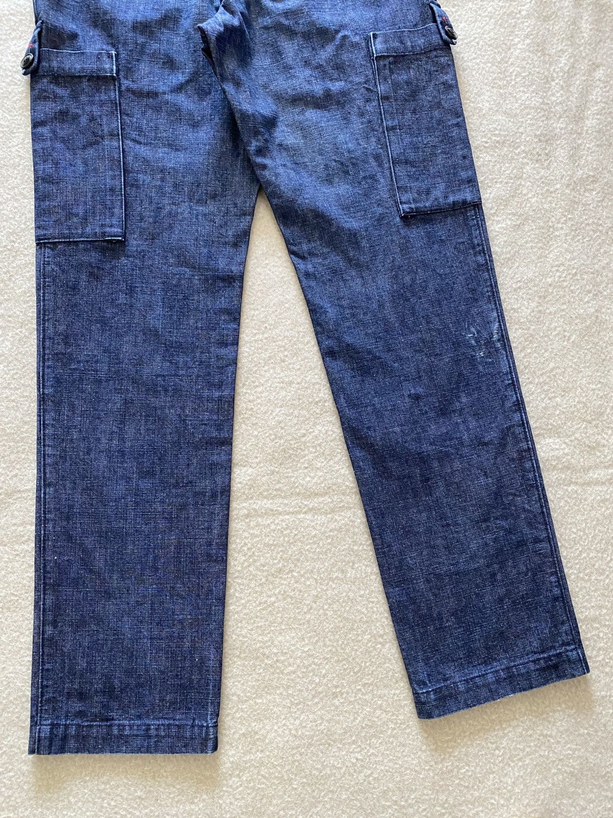 Blue Blue Japan × Vintage Vintage Blue Blue Japan Pure Indigo Cargo Pants W28 Size US 28 / EU 44 - 6 Thumbnail