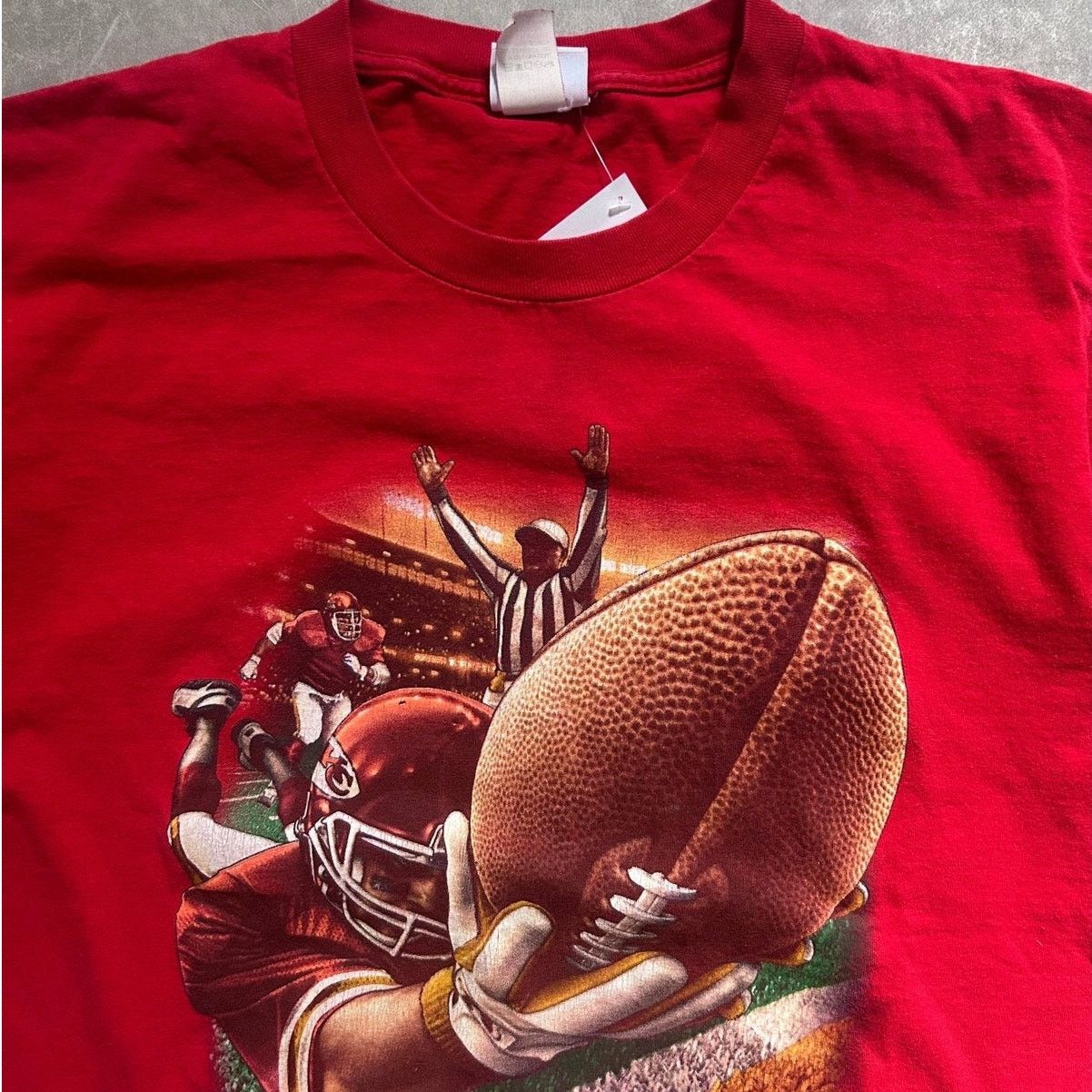 NFL 2000s Vintage Kansas City Chiefs Touchdown Red Shirt Size L Size US L / EU 52-54 / 3 - 2 Thumbnail