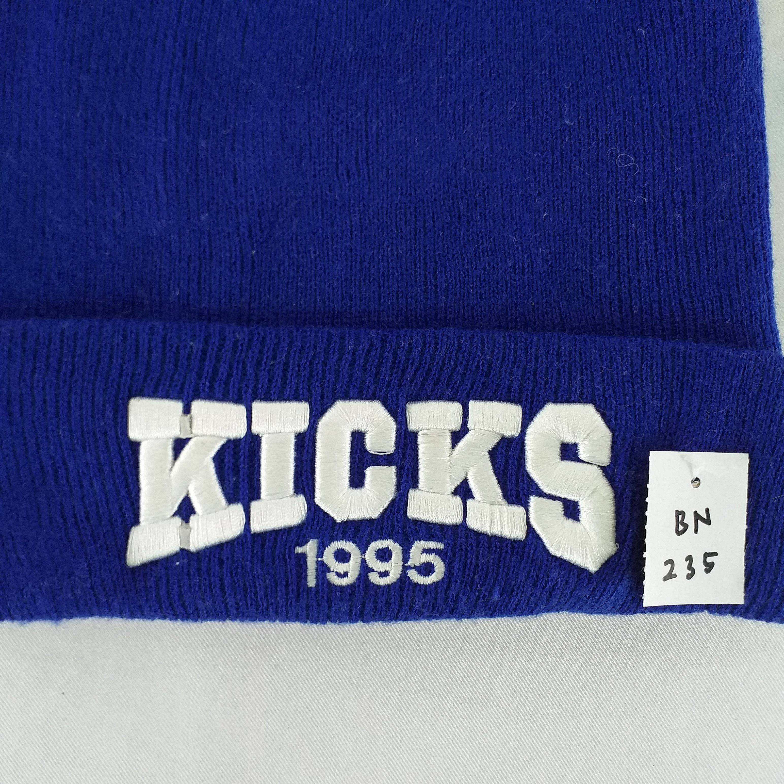 Japanese Brand Kicks 1995 Embroidery Snow Cap Hat Beanie -BN235 Size ONE SIZE - 6 Thumbnail