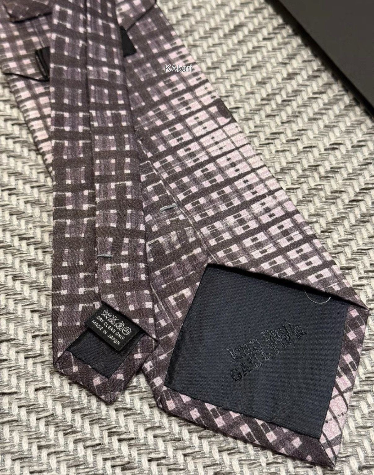 Jean Paul Gaultier Brown Grid Pattern Necktie Size ONE SIZE - 8 Thumbnail