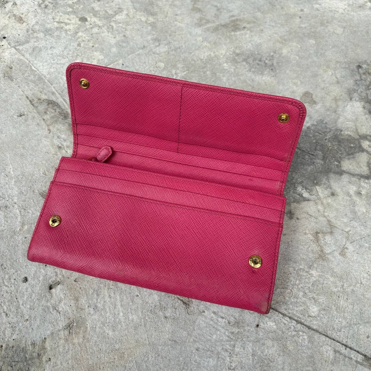 Prada Prada Saffiano Leather Ribbon Bow Envelope Long Wallet Size ONE SIZE - 5 Thumbnail