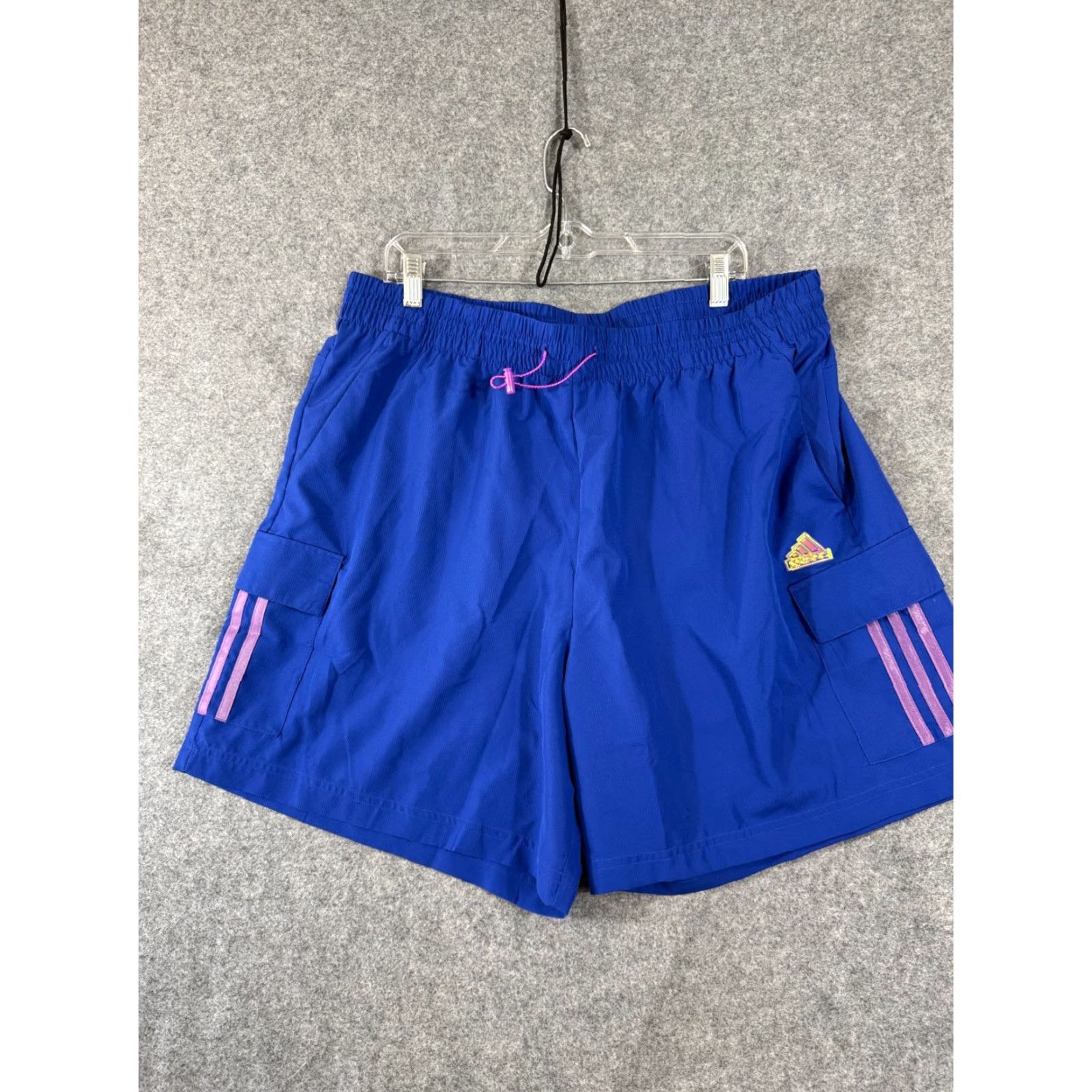 Adidas Adidas Sun Cargo Shorts Mens 2XL Blue Multi Sports Performance Drawstring NWT Size US 39 - 3 Thumbnail
