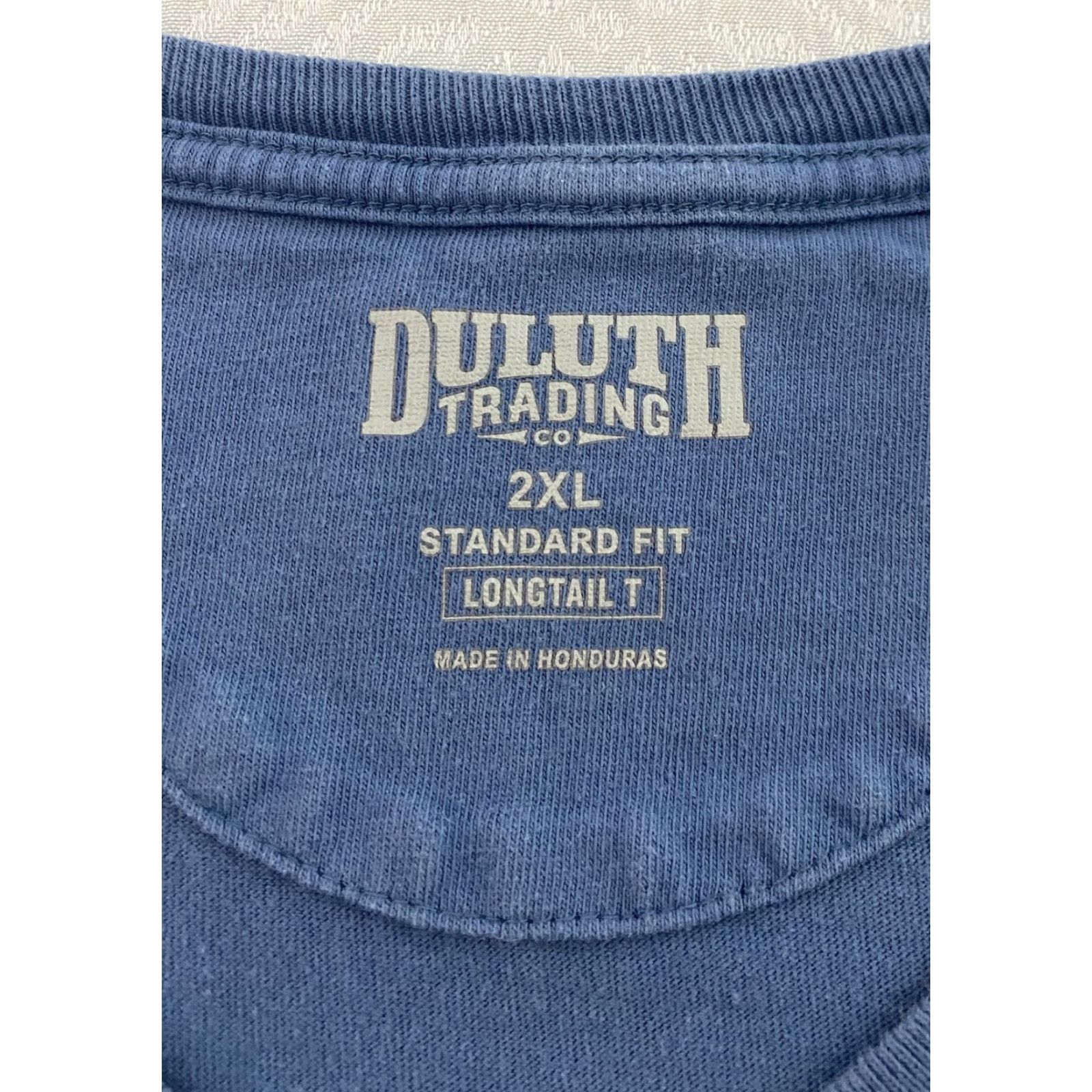 Duluth Trading Company Duluth Trading Co T-Shirt Mens 2XL Blue Short Sleeve Crew Neck Pocket Longtail T Regular Fit Tee Size US XXL / EU 58 / 5 - 3 Thumbnail