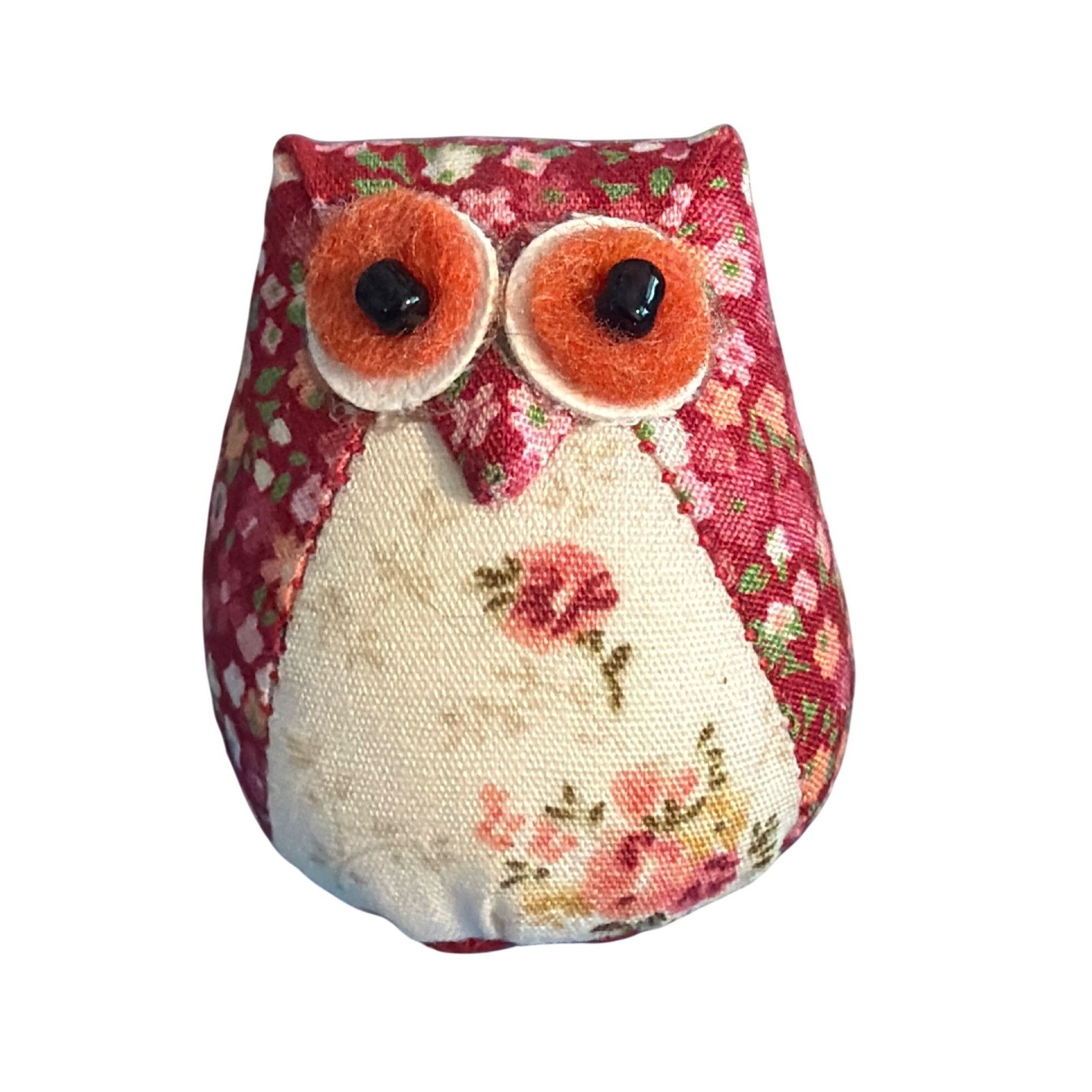 Handmade Vintage Handmade Floral Fabric Plush Pin Brooch Bead Eyes 1. Size ONE SIZE - 1 Thumbnail