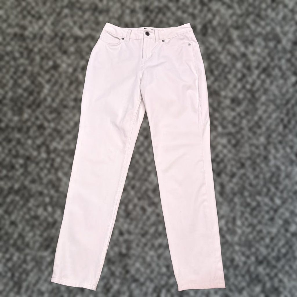 Nike Nike Dri-FIT Slim Fit Pants Womens 2 Beige Tapered Regular 26in Inseam Cotton Blend Stretch Size 26" / US 2 / IT 38 - 1 Thumbnail