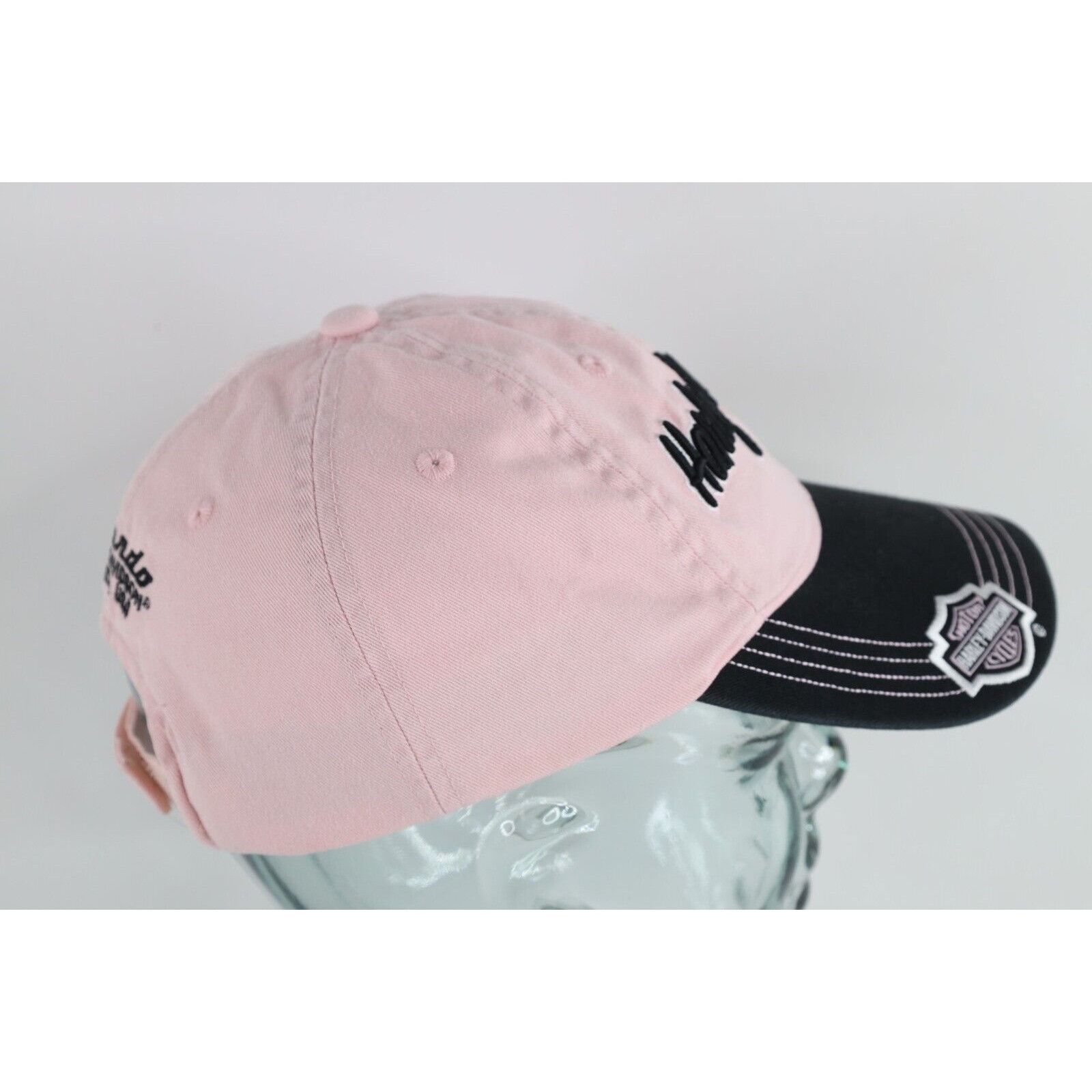 Vintage Vintage 90s Harley Davidson Script Strapback Hat Cap Size ONE SIZE - 6 Thumbnail