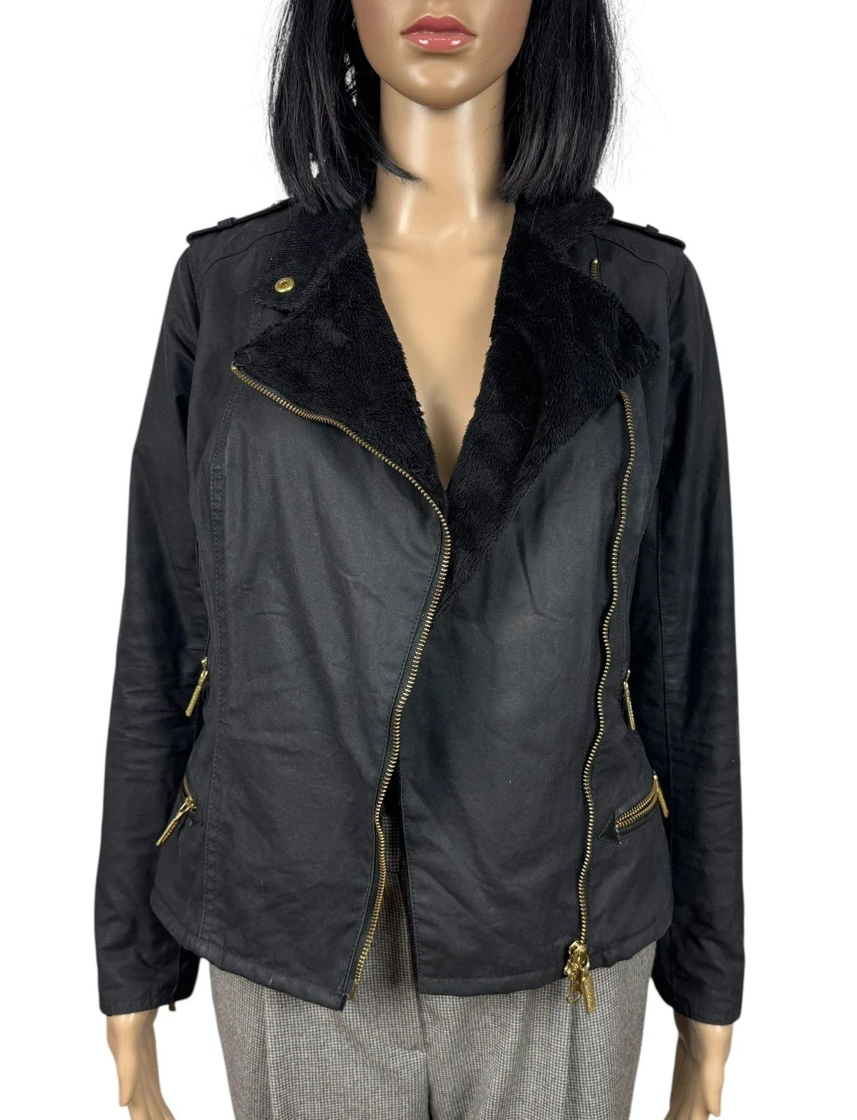 Barbour Barbour International Wax Asymmetrical Jacket Biker UK8 US4 Size S / US 4 / IT 40 - 12 Thumbnail