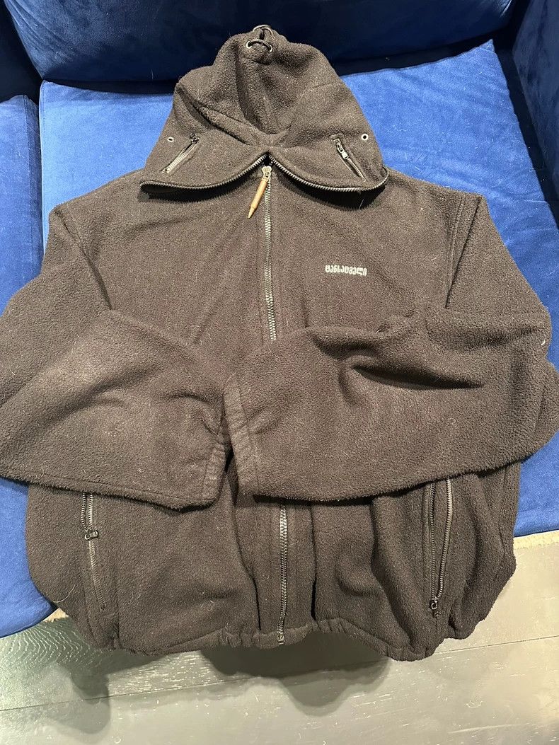 Vetements Vetements Gimp Mask Black Bullet Zip Fleece Hoodie Size US M / EU 48-50 / 2 - 2 Thumbnail