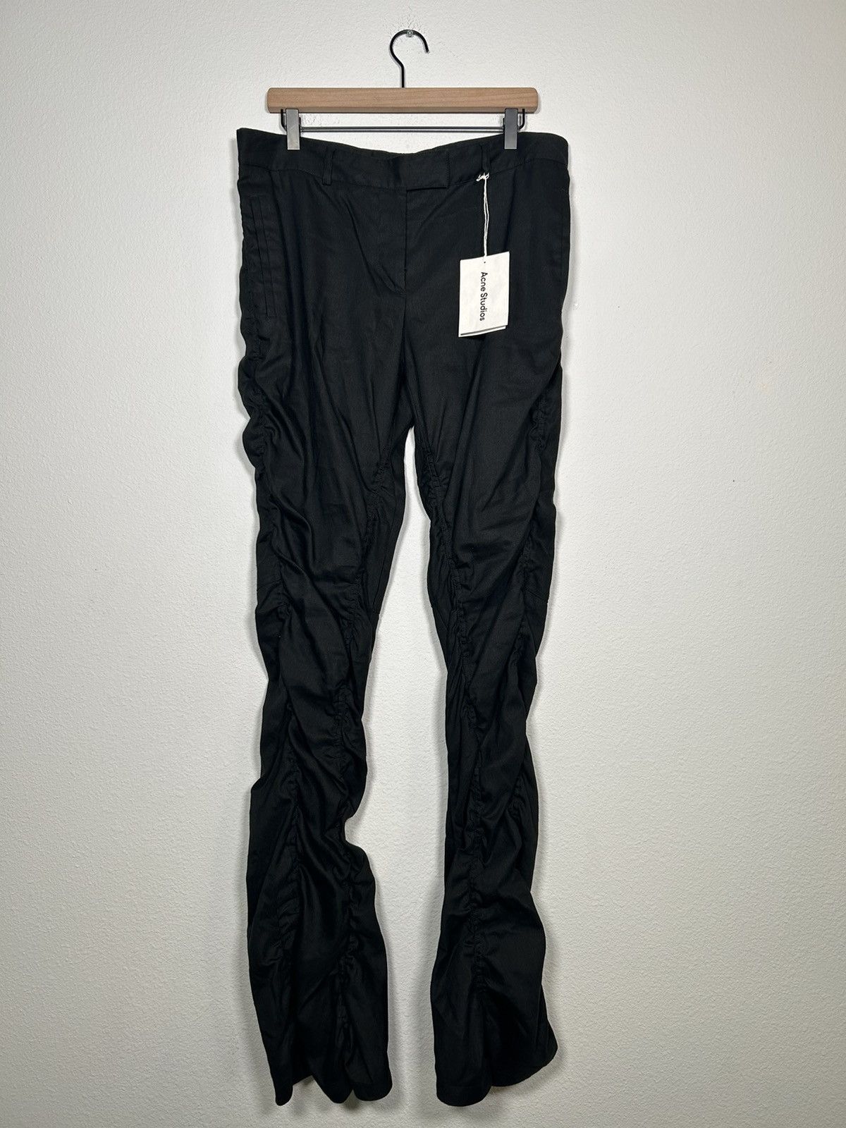 Acne Studios NWT! Ruched Stacked Flared Pants Size US 34 / EU 50 - 1 Thumbnail