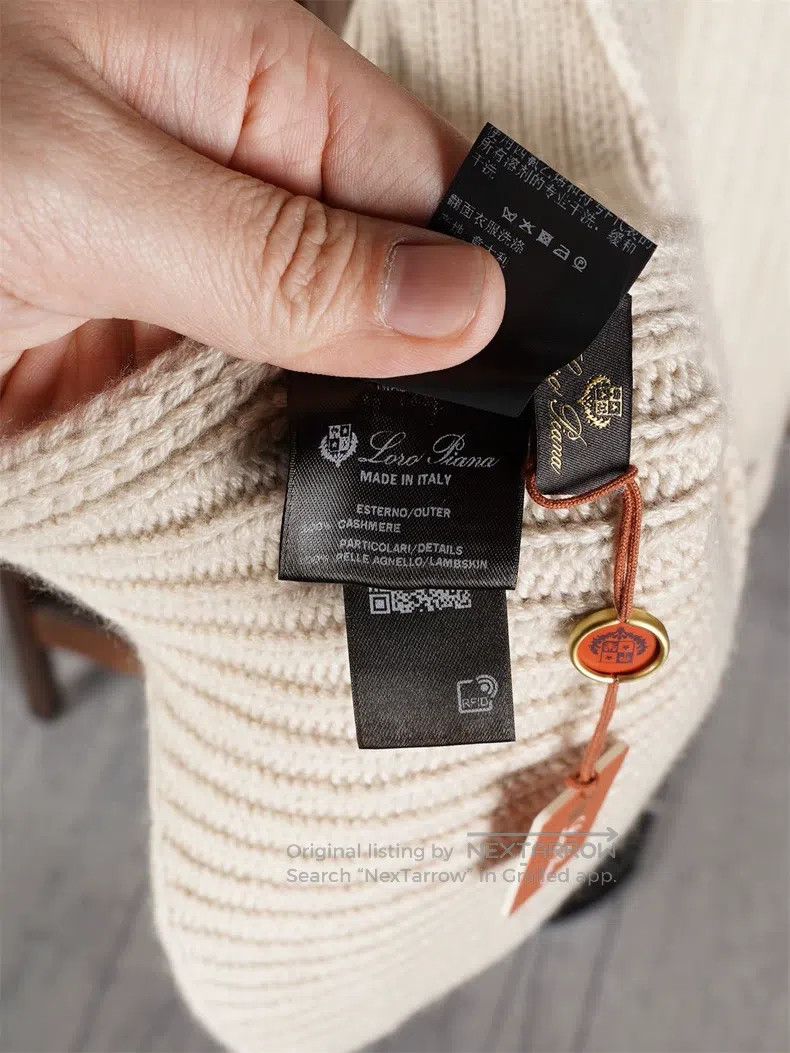 Loro Piana Loro Piana Chunky Knit Cashmere Scarf Size ONE SIZE - 5 Thumbnail