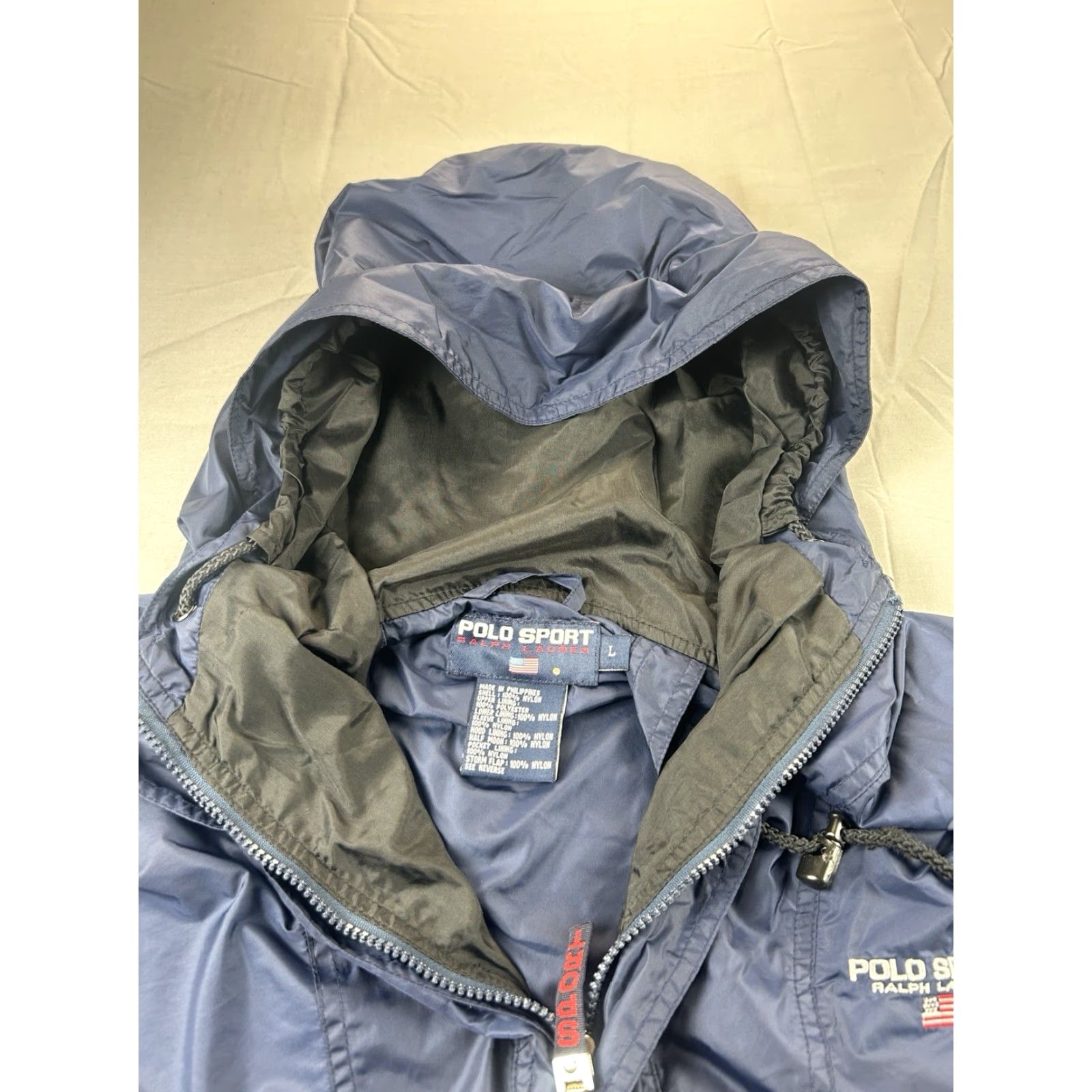 Vintage Polo Sport Jacket Windbreaker Hooded Zip Navy Blue L Mens Blue Sports Size US L / EU 52-54 / 3 - 4 Thumbnail
