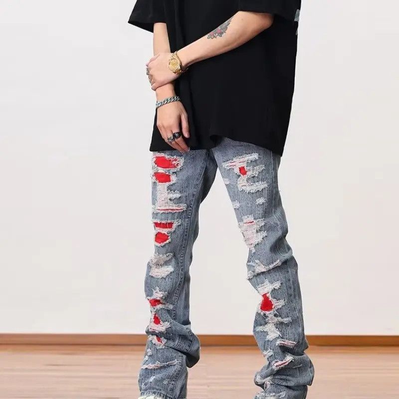 Japanese Brand Retro loose micro flared high street jeans Size US 32 / EU 48 - 5 Thumbnail