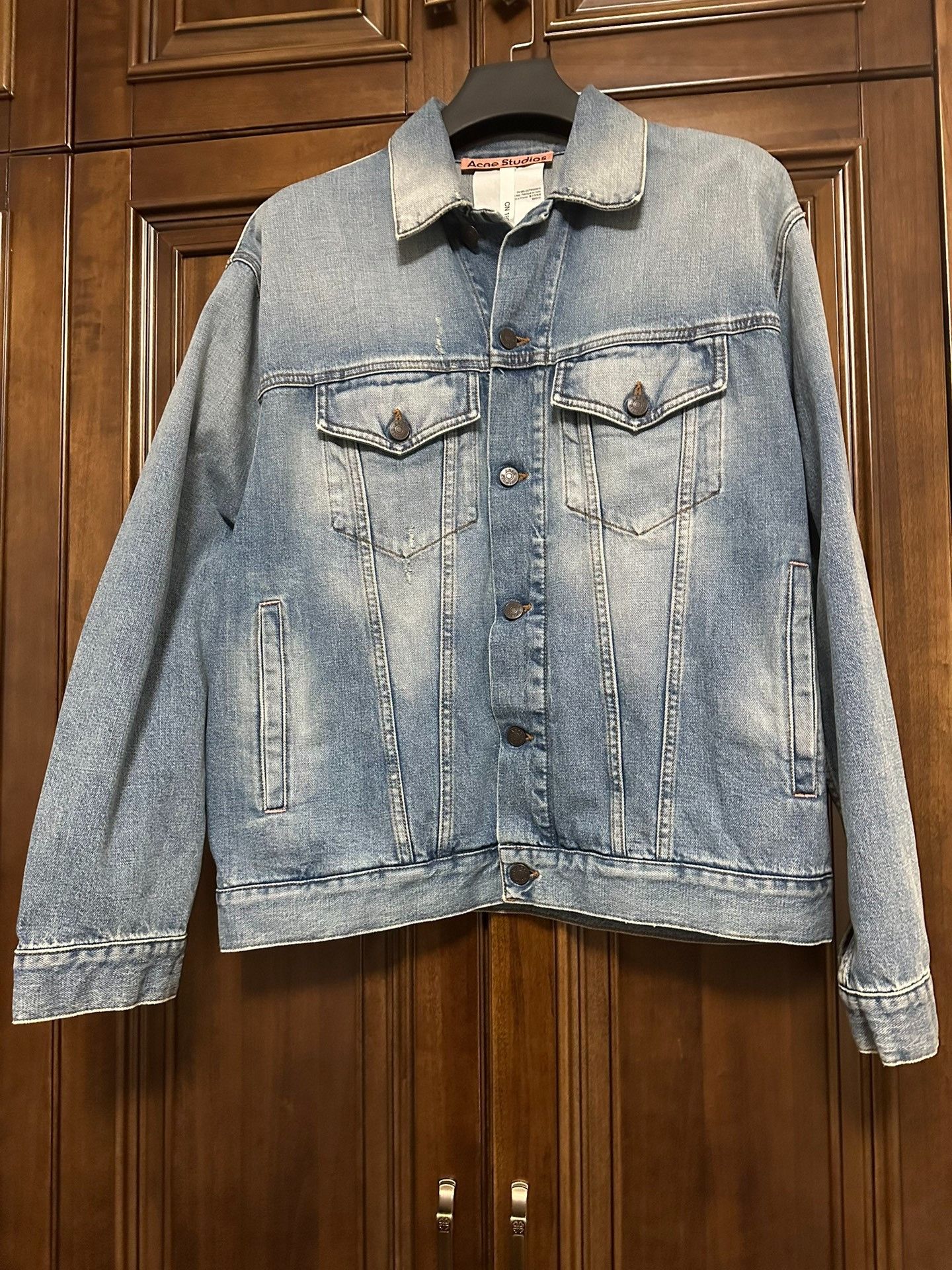 acne studios Washed to make old denim coats 2501-Nextarrow