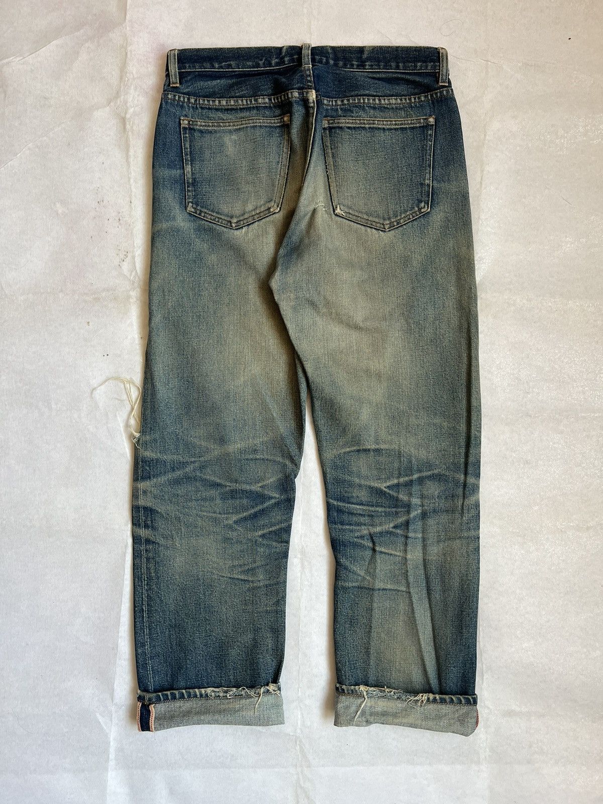 A.P.C. APC Dirty Wash Selvedge Distressed Denim Rare Size US 30 / EU 46 - 3 Thumbnail