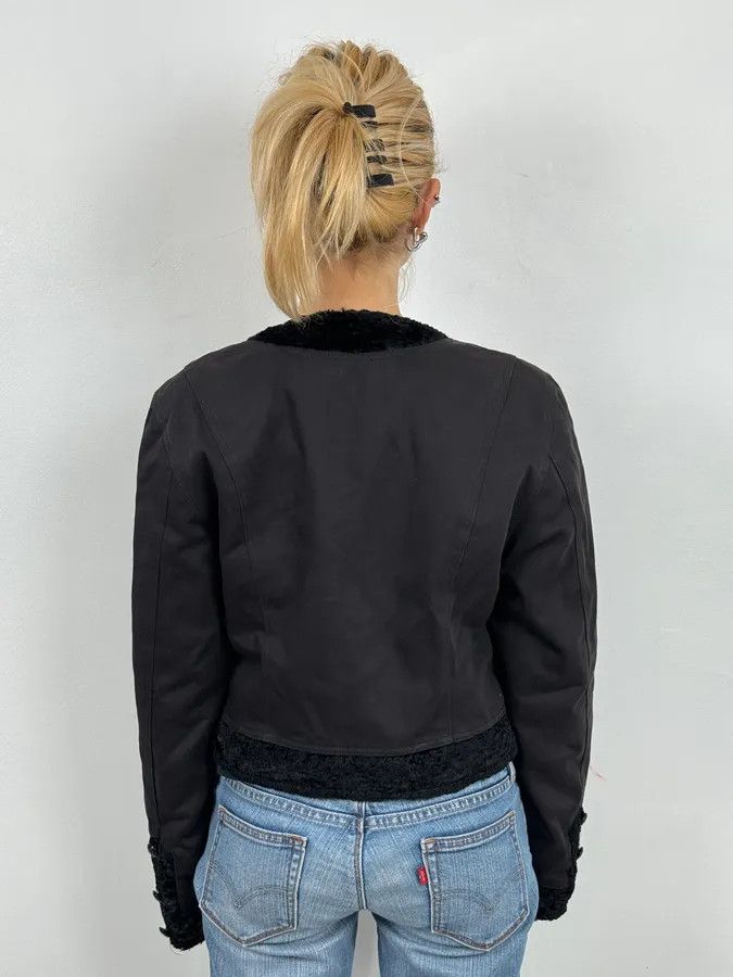 Moschino 2000s Moschino Black Buttoned Light Jacket Size M / US 6-8 / IT 42-44 - 3 Thumbnail