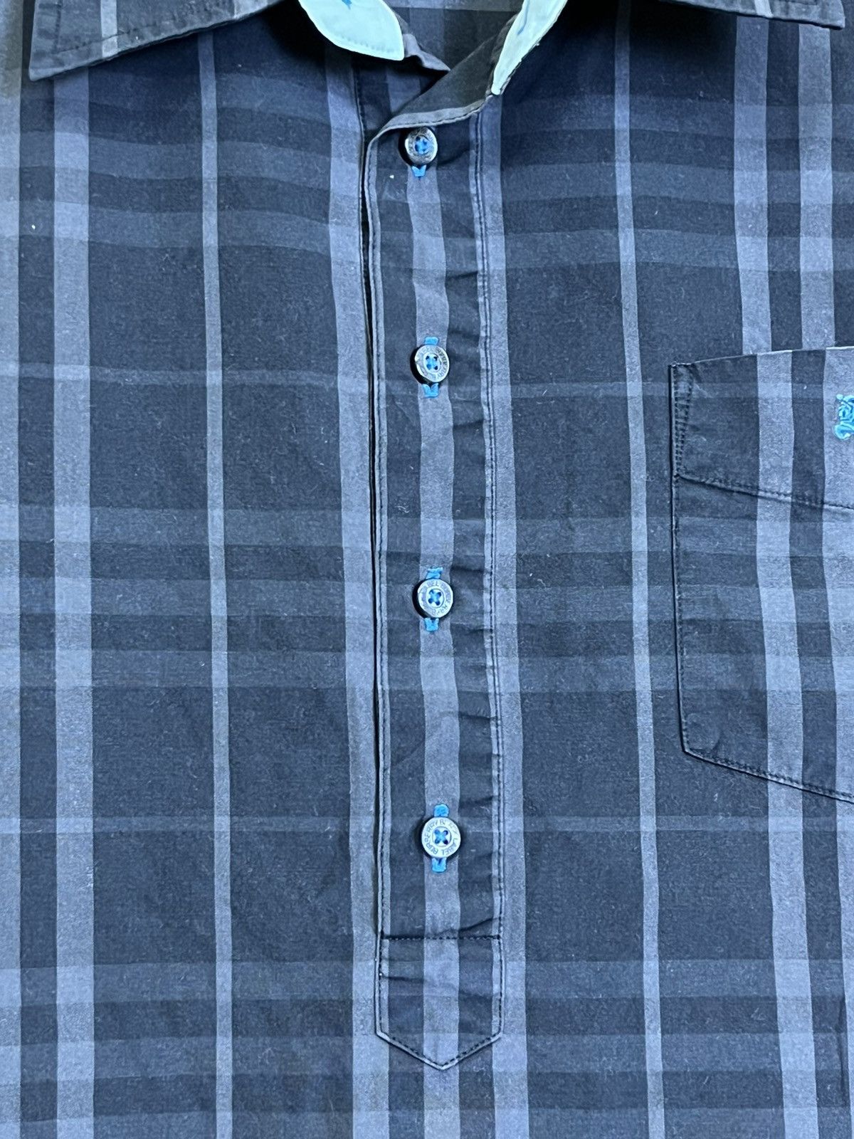 Burberry grail🔥Burberry black label check 3 quarter polo shirt Size US M / EU 48-50 / 2 - 5 Thumbnail