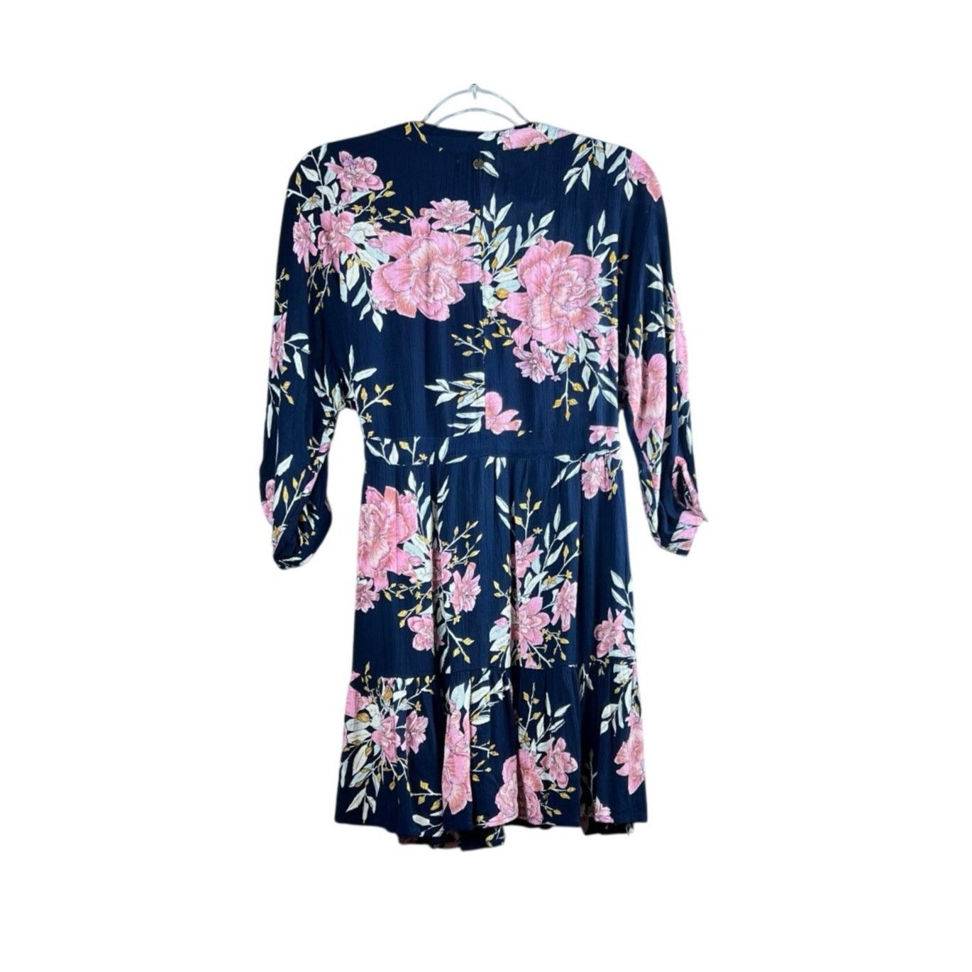 Billabong Billabong Marry Mine Floral Mini Dress Blue Pink Boho Medium Size M / US 6-8 / IT 42-44 - 4 Thumbnail