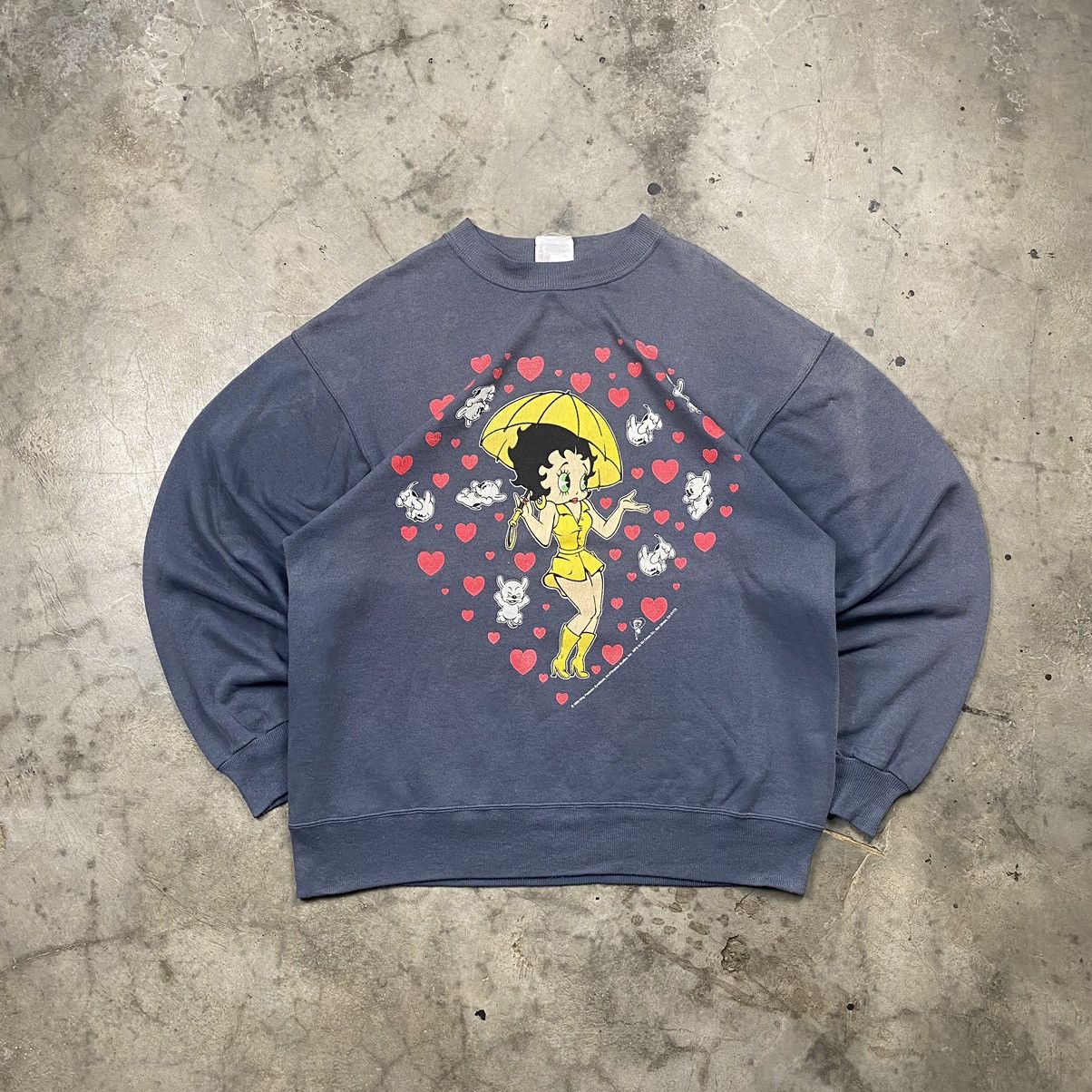Cartoon Network × Hanes Rare Grail 1993 Betty Boop Mirrored Crewneck Size US L / EU 52-54 / 3 - 1 Thumbnail