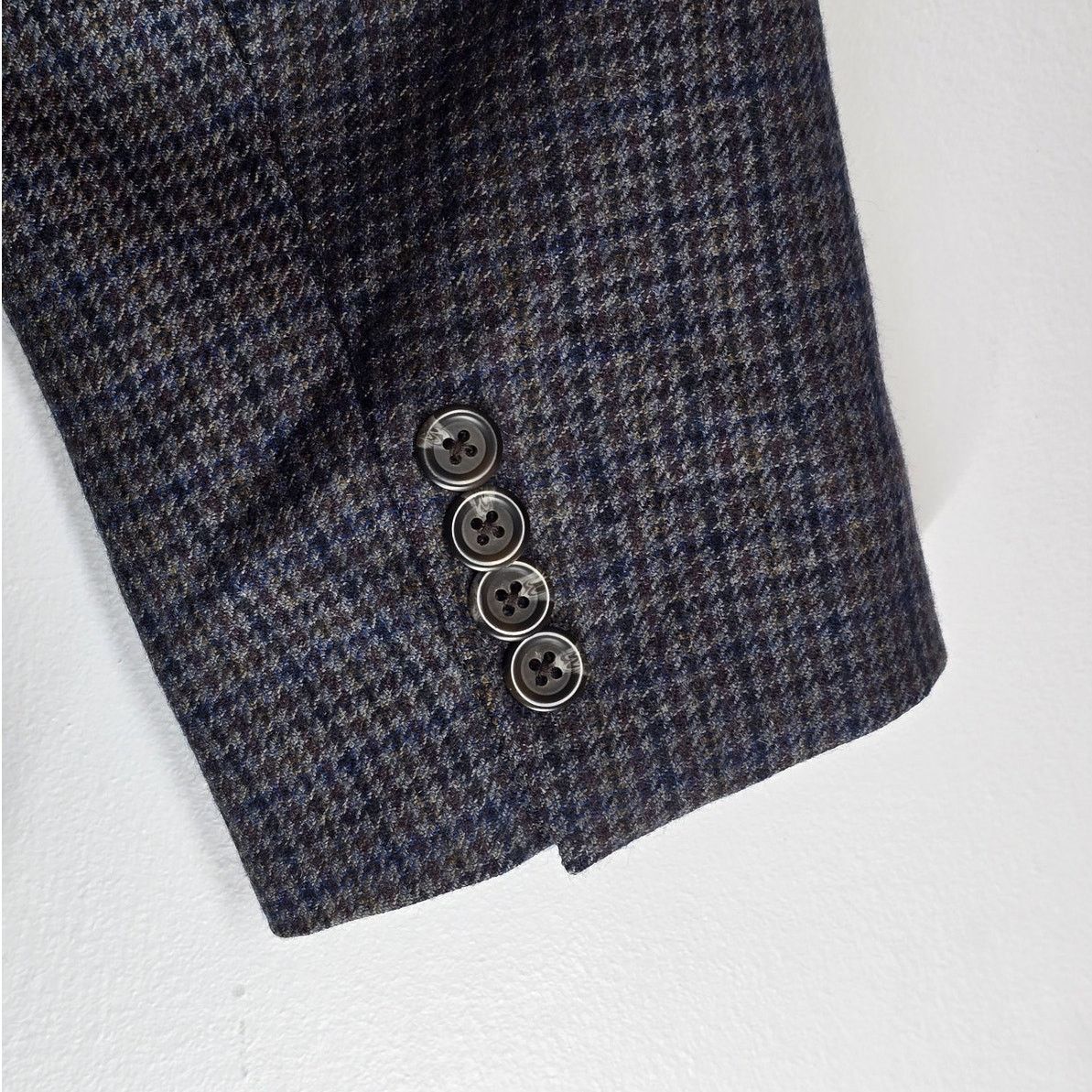 Vintage 90s Vtg Marshall Fields Lambs Wool Blazer Gun Club Check 43R Size 44R - 5 Thumbnail