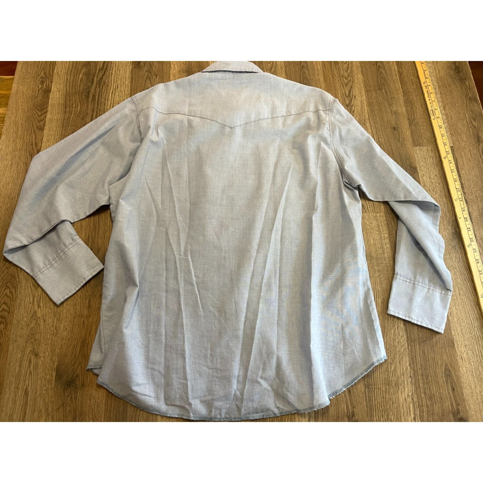 Wrangler Wrangler Shirt Men's 17.5-35 Blue Long Sleeve Western Pearl Snap Button-Up Pockets Regular Size Type: Regular Timing: N/A Size US XXL / EU 58 / 5 - 2 Thumbnail